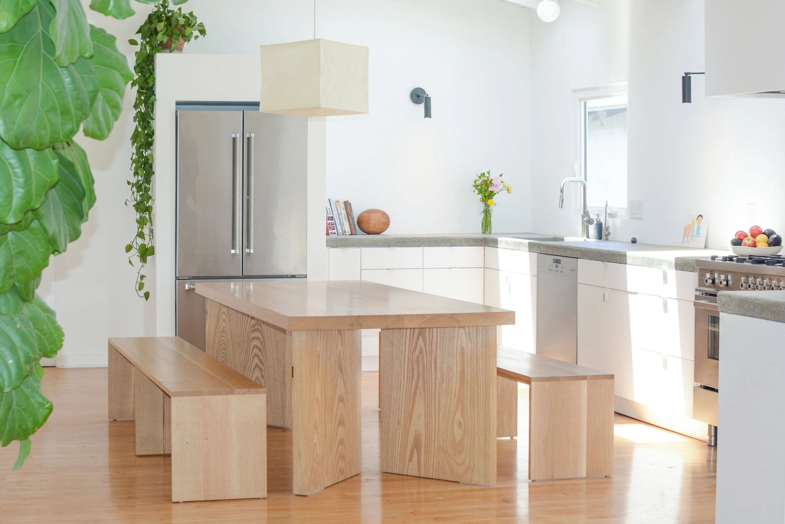 Solid Ash Dining Table Top