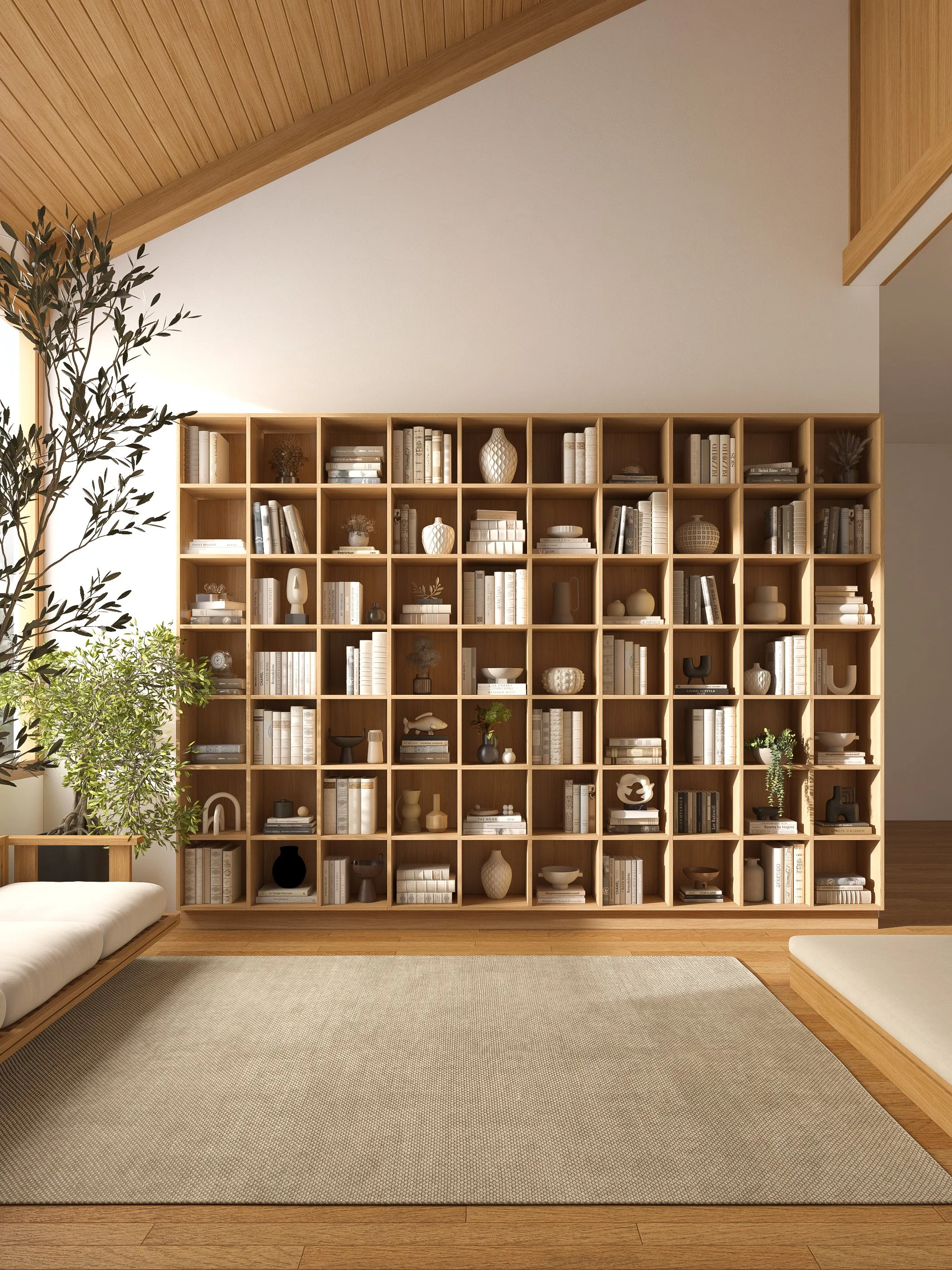 White Oak Custom Bookcase