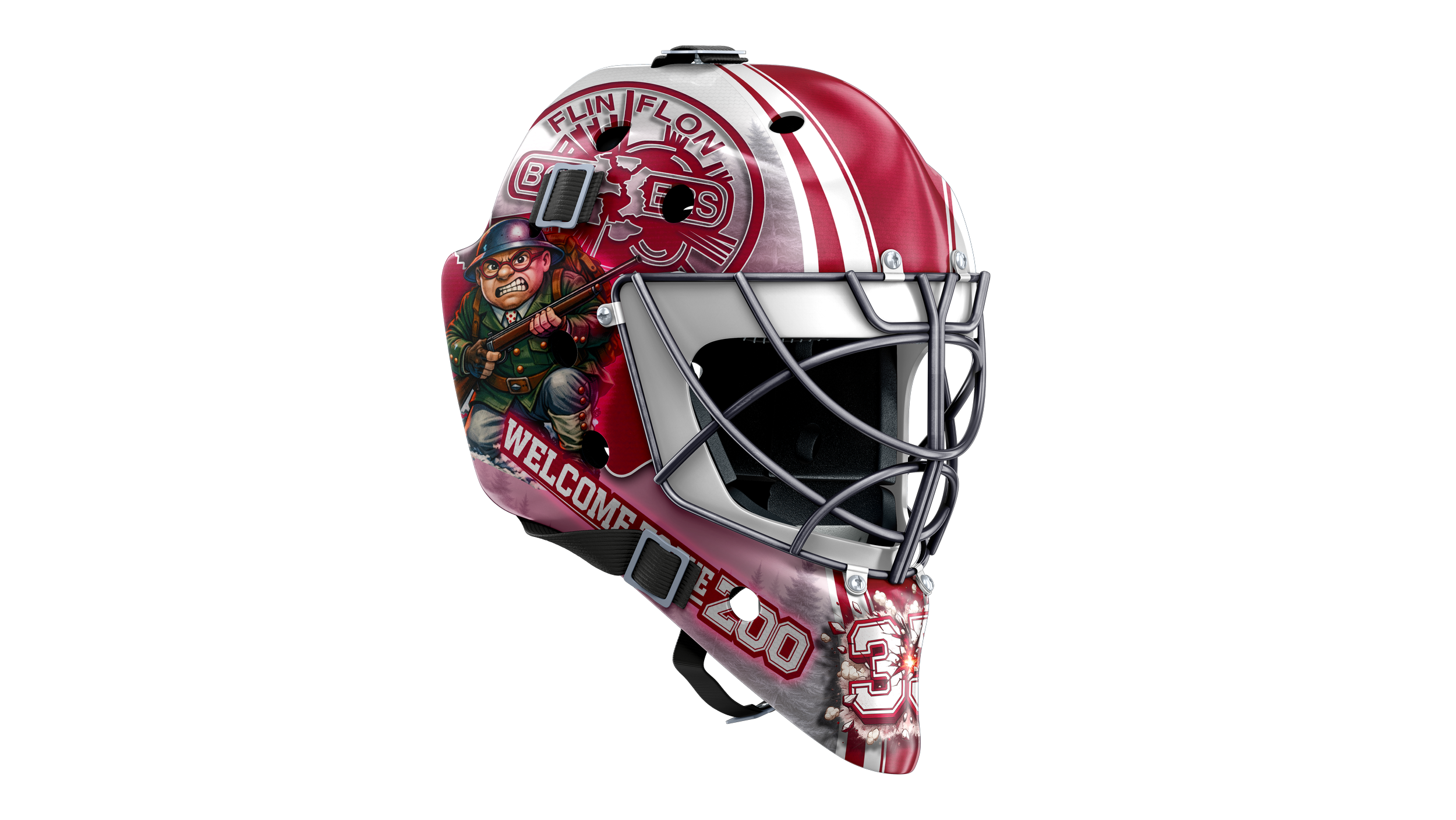 FLIN FLON BOMBERS HELMET PRINT AND WRAP