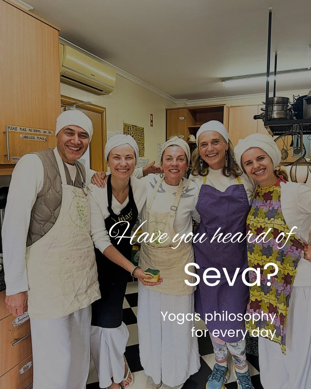 Ever heard of Seva?

At the ashram @gururamdass we did 
everything together.
Everyone chipped in, everyone pulled their weight. No hierarchy, just showing up.

Seva basically means selfless service.

Yoga doesn&rsquo;t stop when the mat rolls up. It&