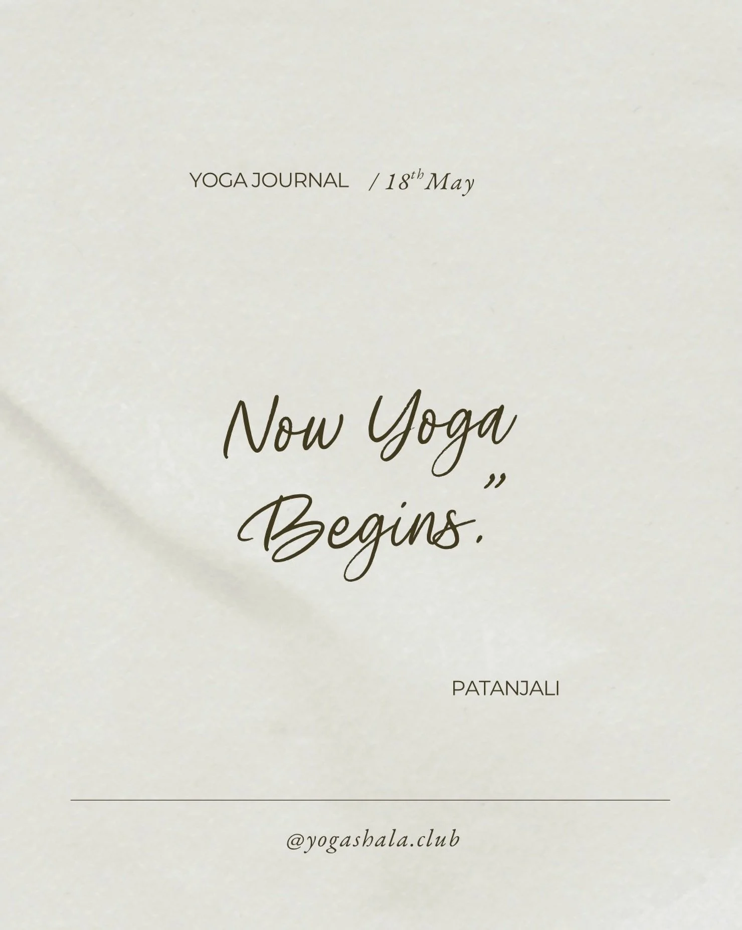 &ldquo;Atha yoga-anushasanam&rdquo; ✨
Now, yoga begins.

I love this reminder from Patanjali &mdash; we don&rsquo;t need the perfect moment to begin, just a willingness to arrive as we are. 🤍

#YogaBeginsNow #Patanjali #YogaSutras #MindfulMovement #
