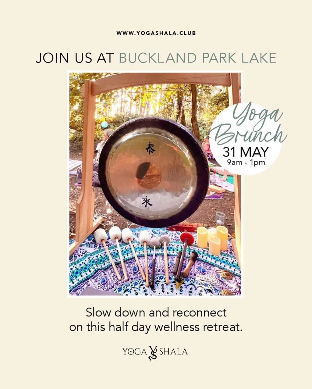 Join us for a nourishing half day wellness retreat at the beautiful Buckland Park Lake. A chance to pause, reset and reconnect through yoga, sound healing, nature and wholesome food in a stunning lakeside setting. 

🍃 All-level chakra focused yoga w