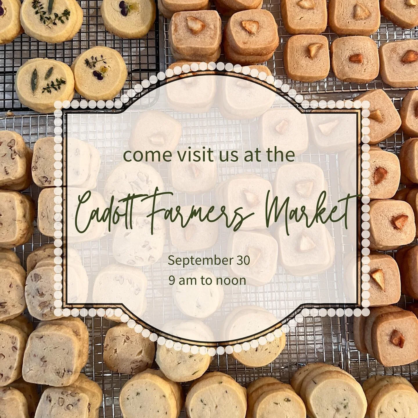 It&rsquo;s the final Cadott Farmers Market of the season! Stop by and pick up some yummy fall treats or some sourdough crackers. The weather forecast couldn&rsquo;t be better and the market is located in picturesque Riverview Park in Cadott. Best way