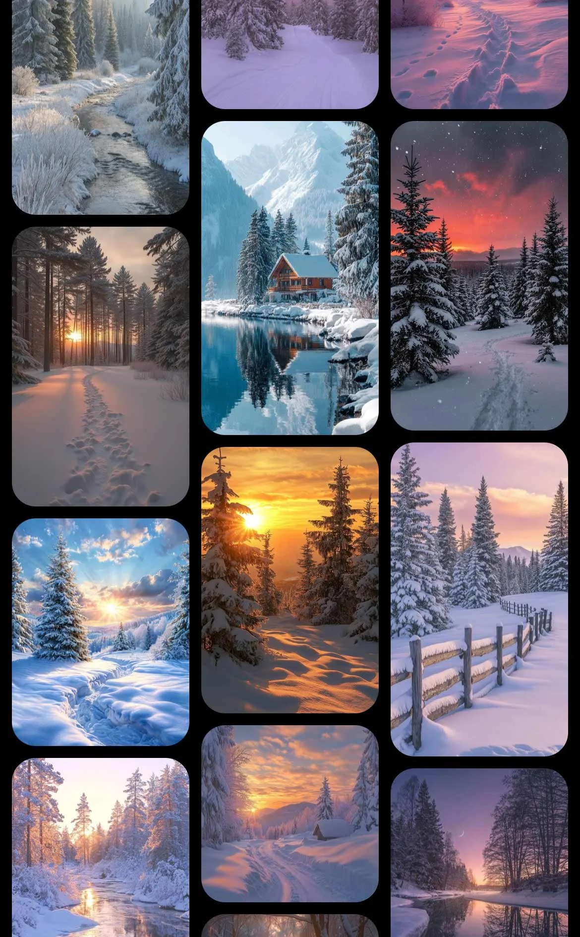Winter Wonders: Snowy Landscape Painting