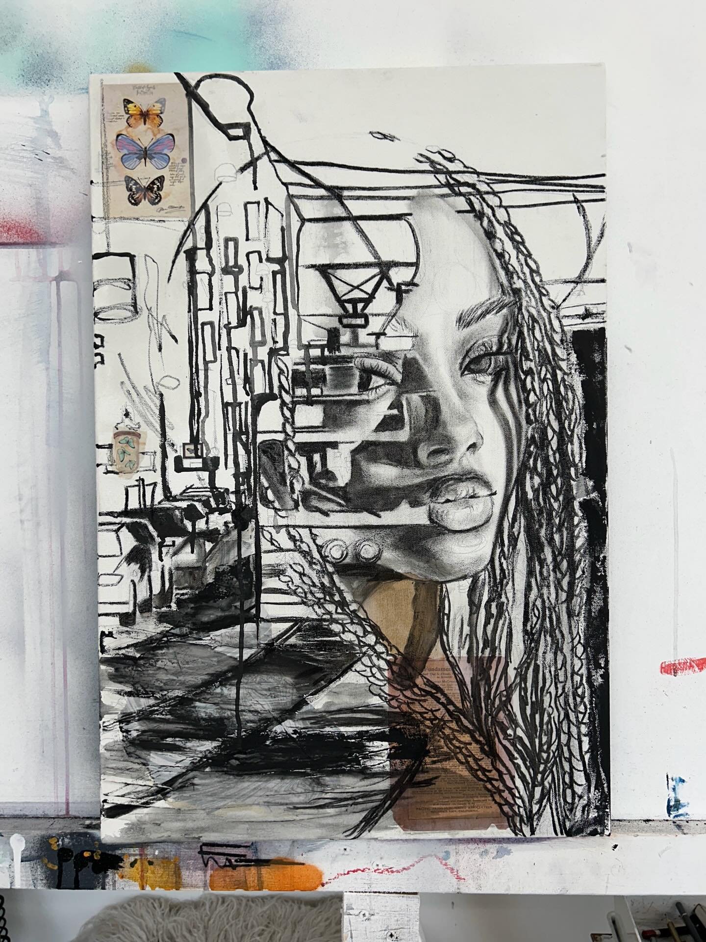 I always start with charcoal. 

It&rsquo;s messy, it moves, it gets under your nails. You can build contrast fast, be aggressive and soft with it at the same time. Sometimes it feels like the marks come out of me before I can control them. I&rsquo;ll