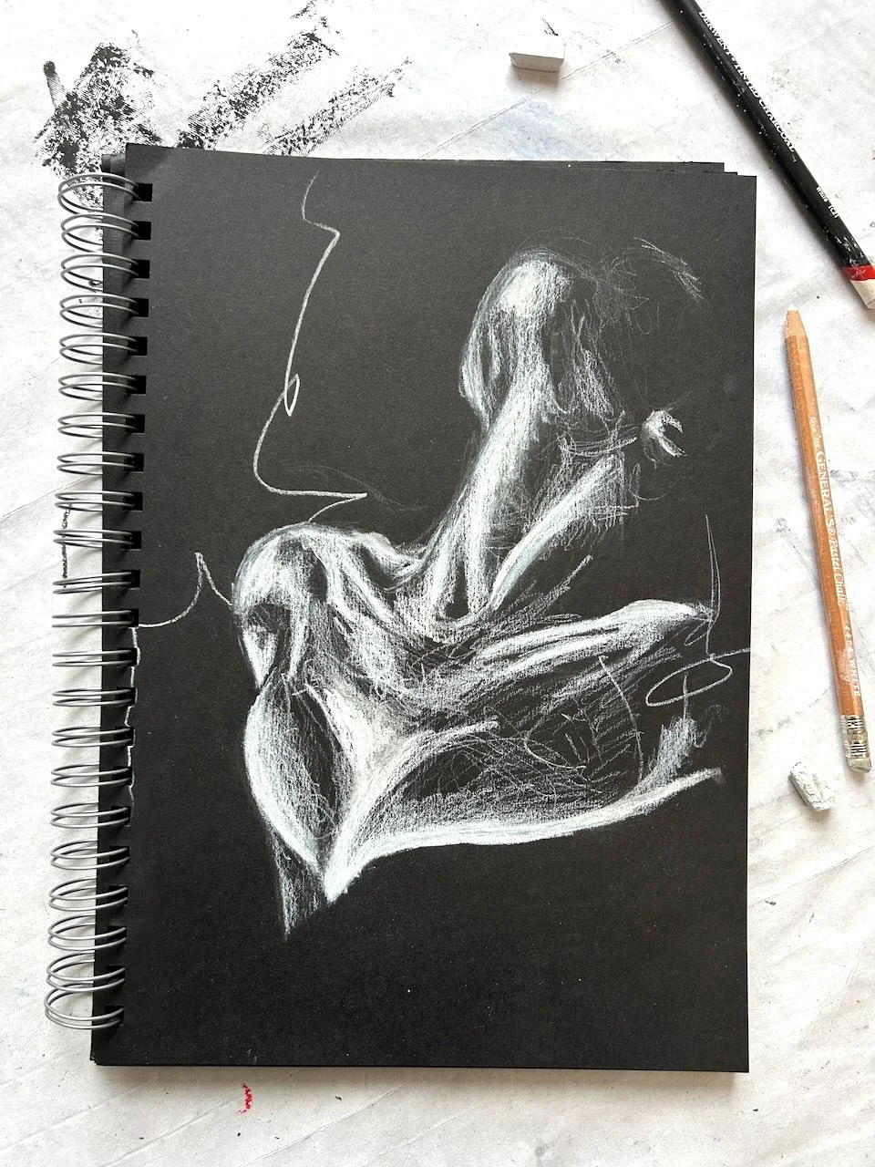 "Undone" 30 minute charcoal sketch on paper