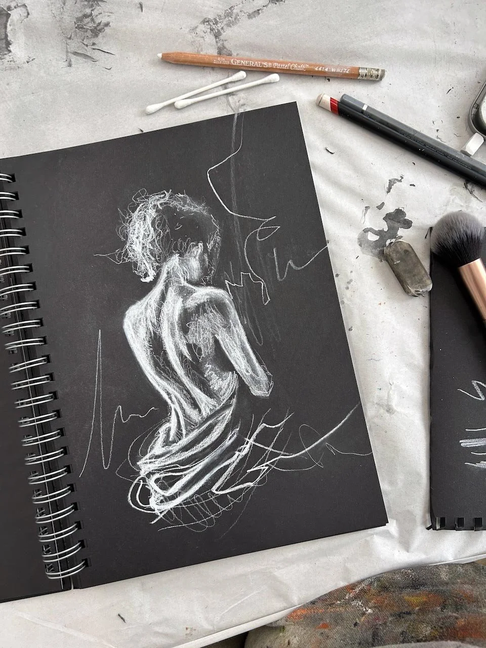 "Still" 30 minute charcoal sketch on paper