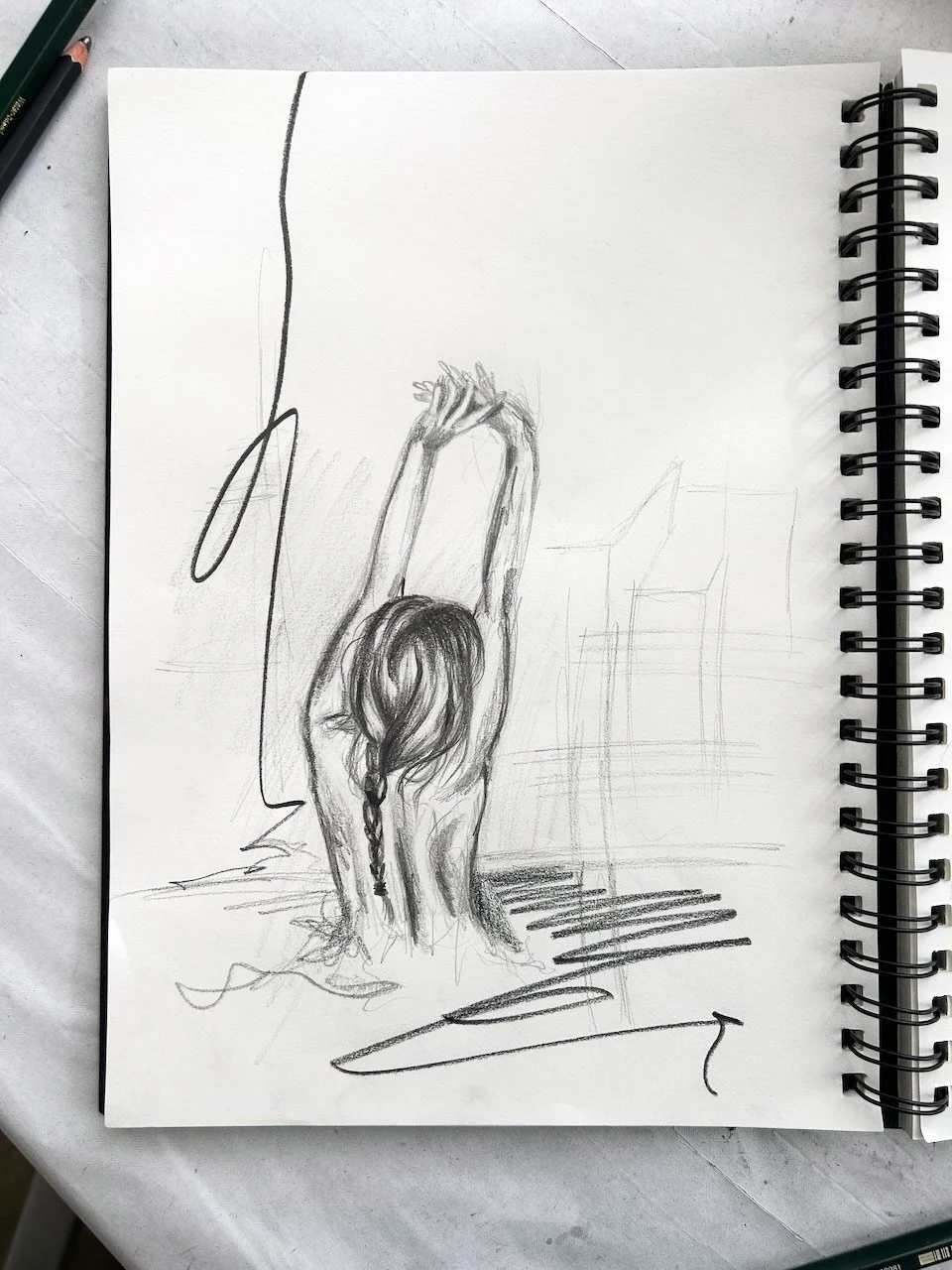 "Stretch" 20 minute graphite sketch on paper