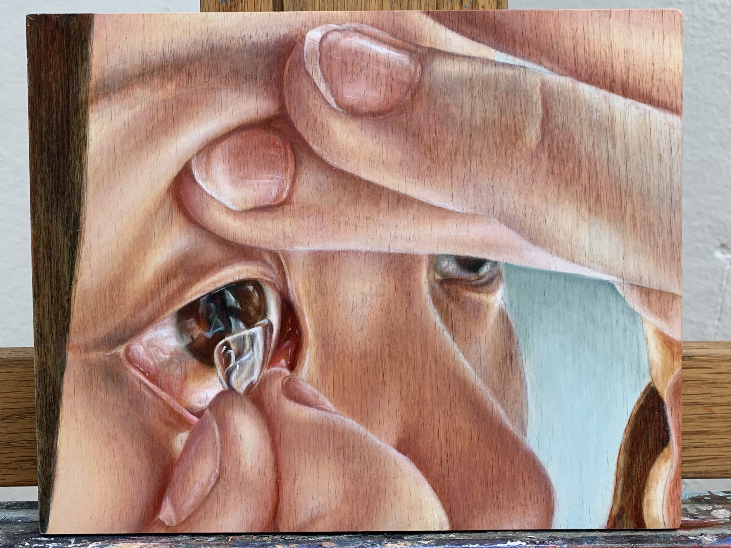 Second layer of color.