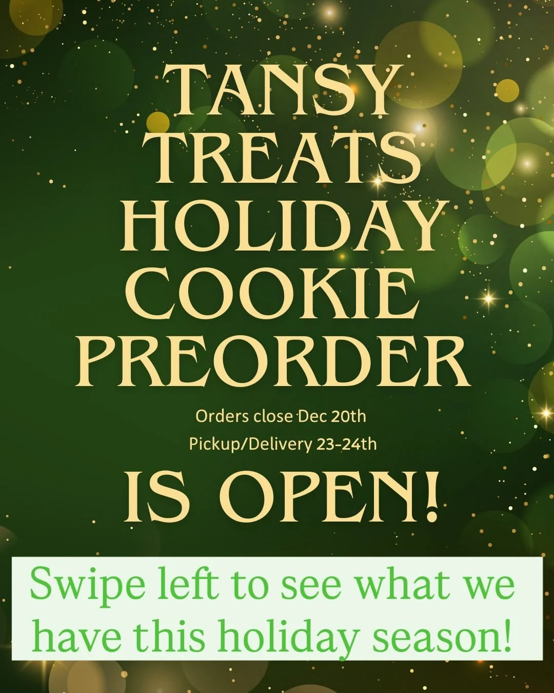 ❄️ Holiday Pre Order is open! ❄️ 

Can&rsquo;t wait for you to try our adorable line up!  Swipe left to see our goodies this holiday season. 

Link to pre order is in stories and in bio - pre order closes Dec 20th.  Pickup is Dec 23rd and 24th. 

Ava