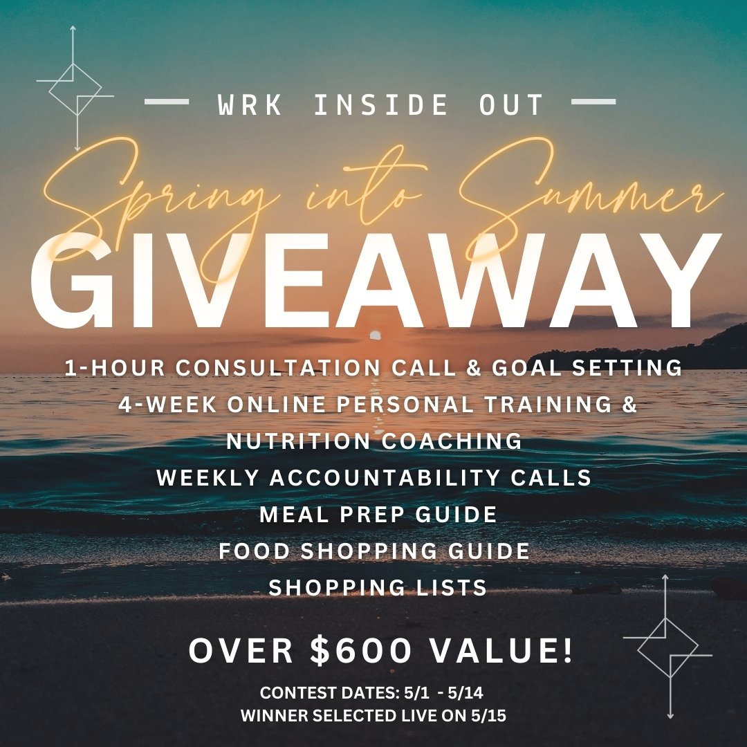 π GIVEAWAY TIME! π
I’ve been inspired by the newness of spring and the excitement of summer — and I’m thrilled to GIVE AWAY one month of my Health Coaching Services plus a bundle of my digital resources for FREE! πΈβοΈ
Newsletter
T