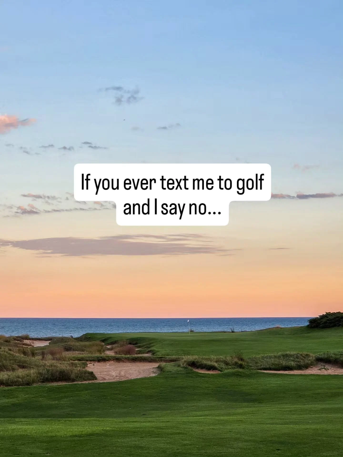 You should be worried if you ever get this response from me...

#golf #golfaddict #golflife #golfcourse #golfporn