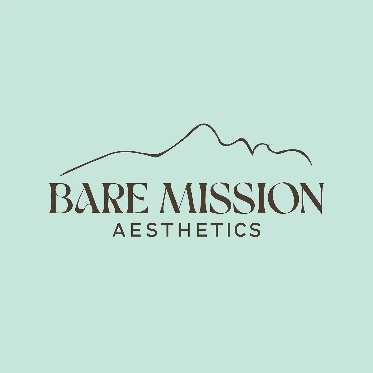 Did you know the mountains in the Bare Mission  Aesthetics logo is also a face if you look at it sideways?!