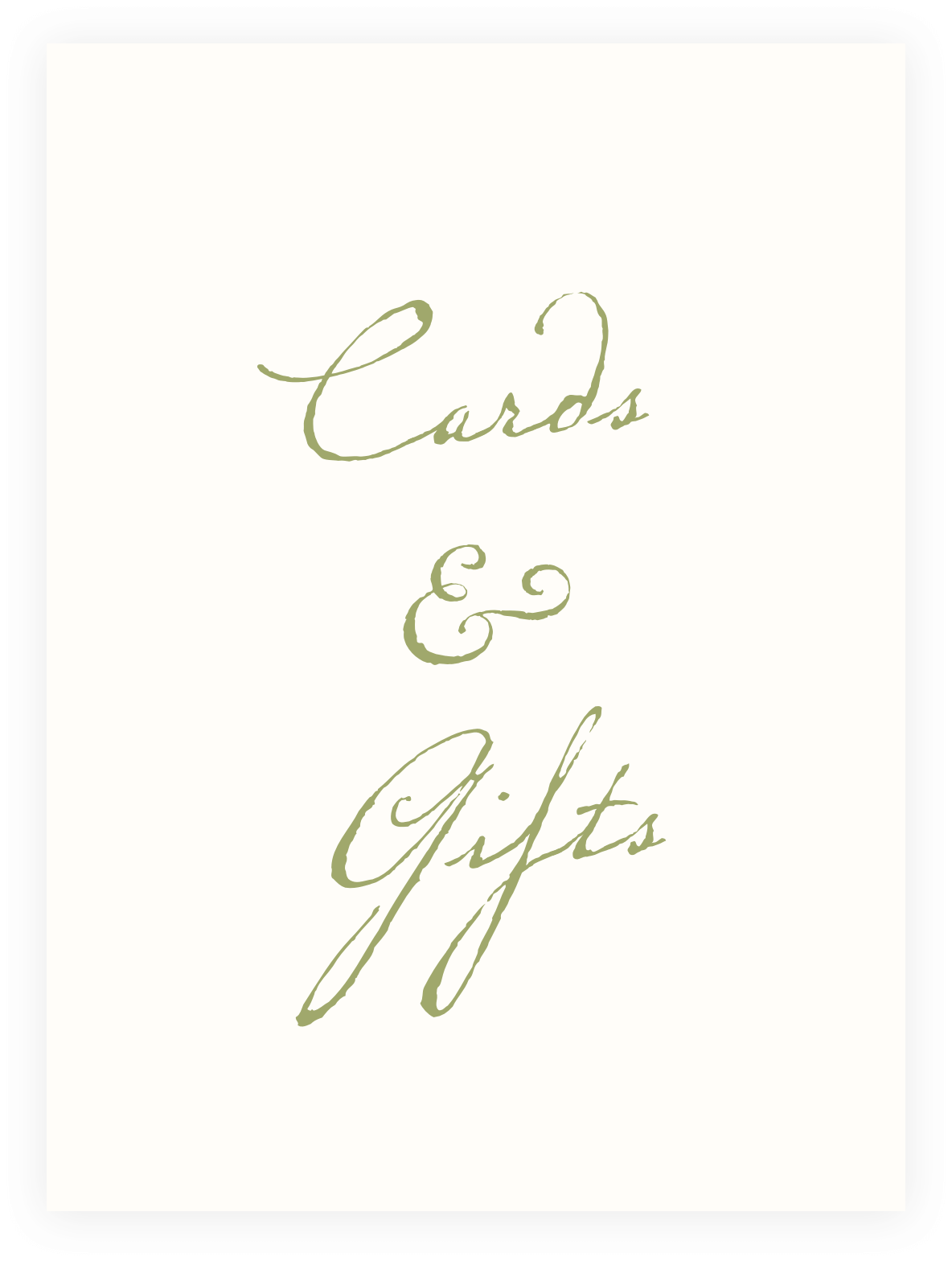 Cards & Gift Sign