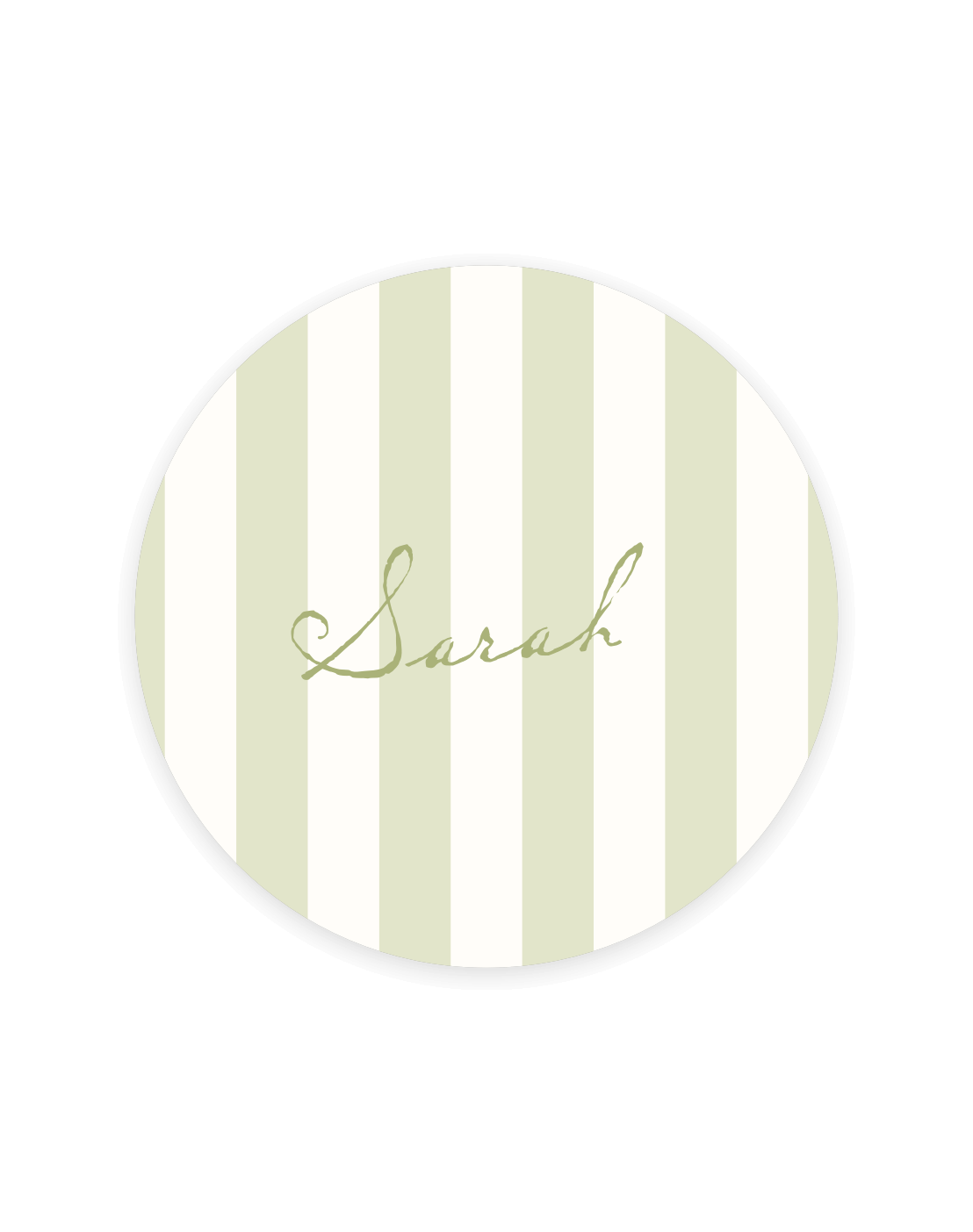 Place Name Striped Coaster (Digital)