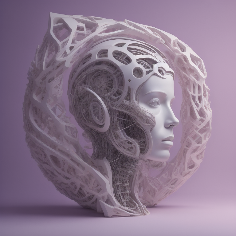 AI-generated cyborg artwork