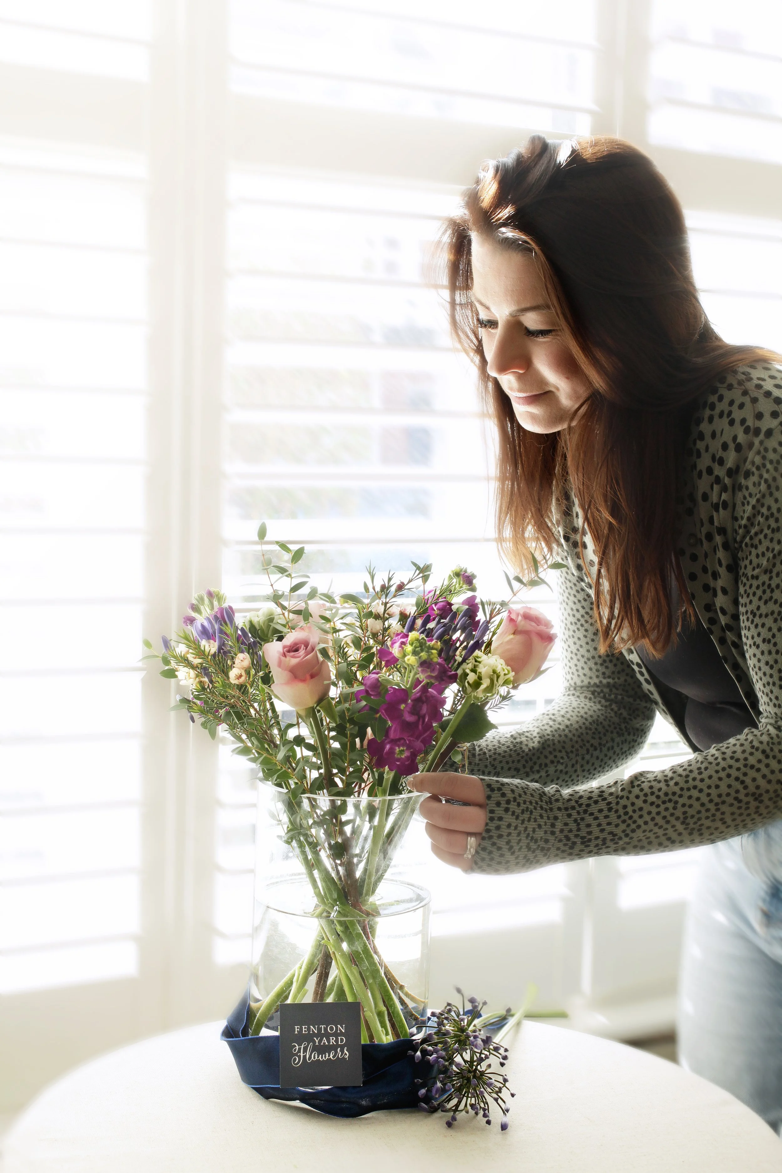 One off bouquet with vase