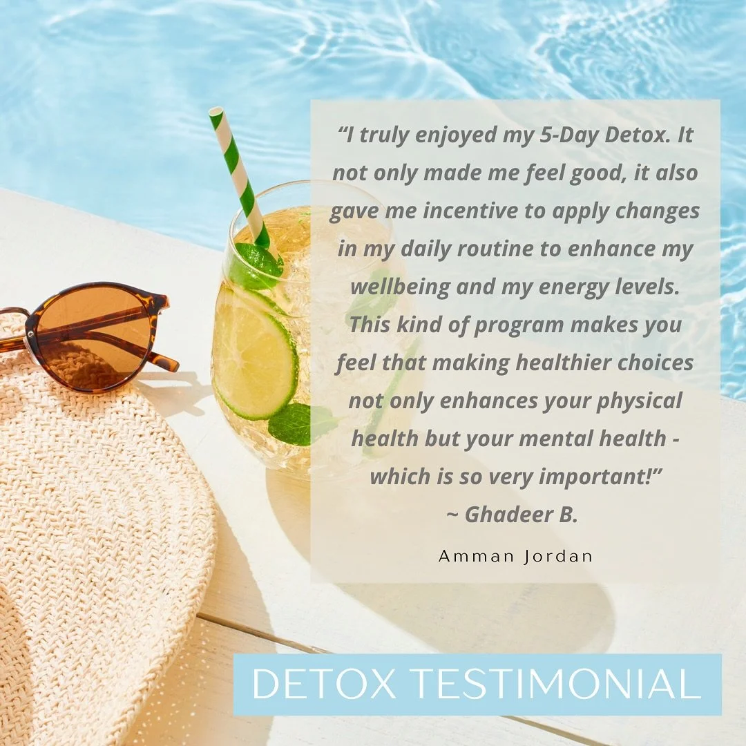 🍋‍🟩💦DETOX Testimonial:
“I truly enjoyed my 5-day Detox. It’s not only made me feel good, it also gave me incentive to apply changes in my daily routine to enhance my well-being and my energy levels. This kind of program makes you