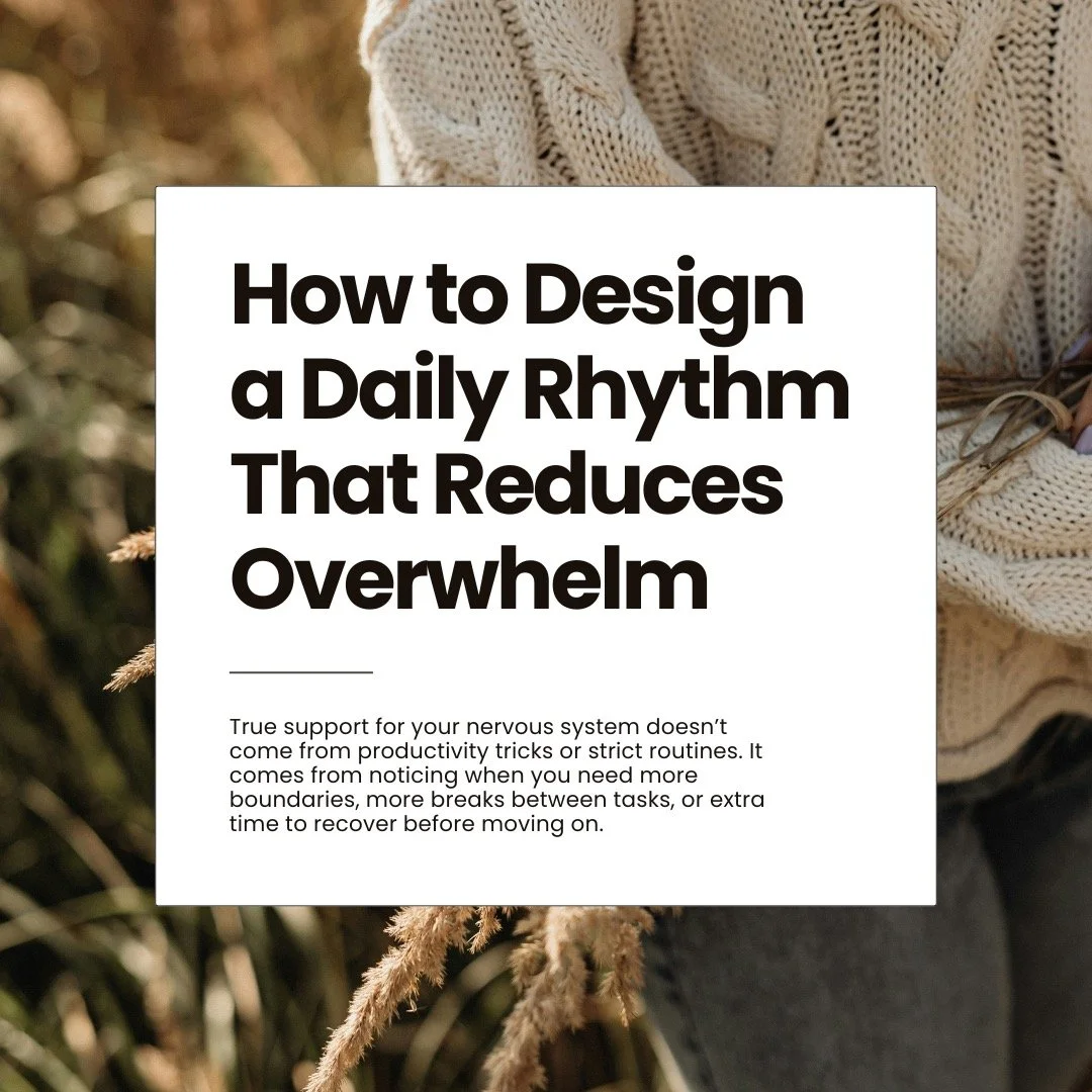 When life feels overwhelming, it&rsquo;s natural to want more structure. But it&rsquo;s important to ask WHY you need that structure. True support for your nervous system doesn&rsquo;t come from productivity tricks or strict routines. It comes from n