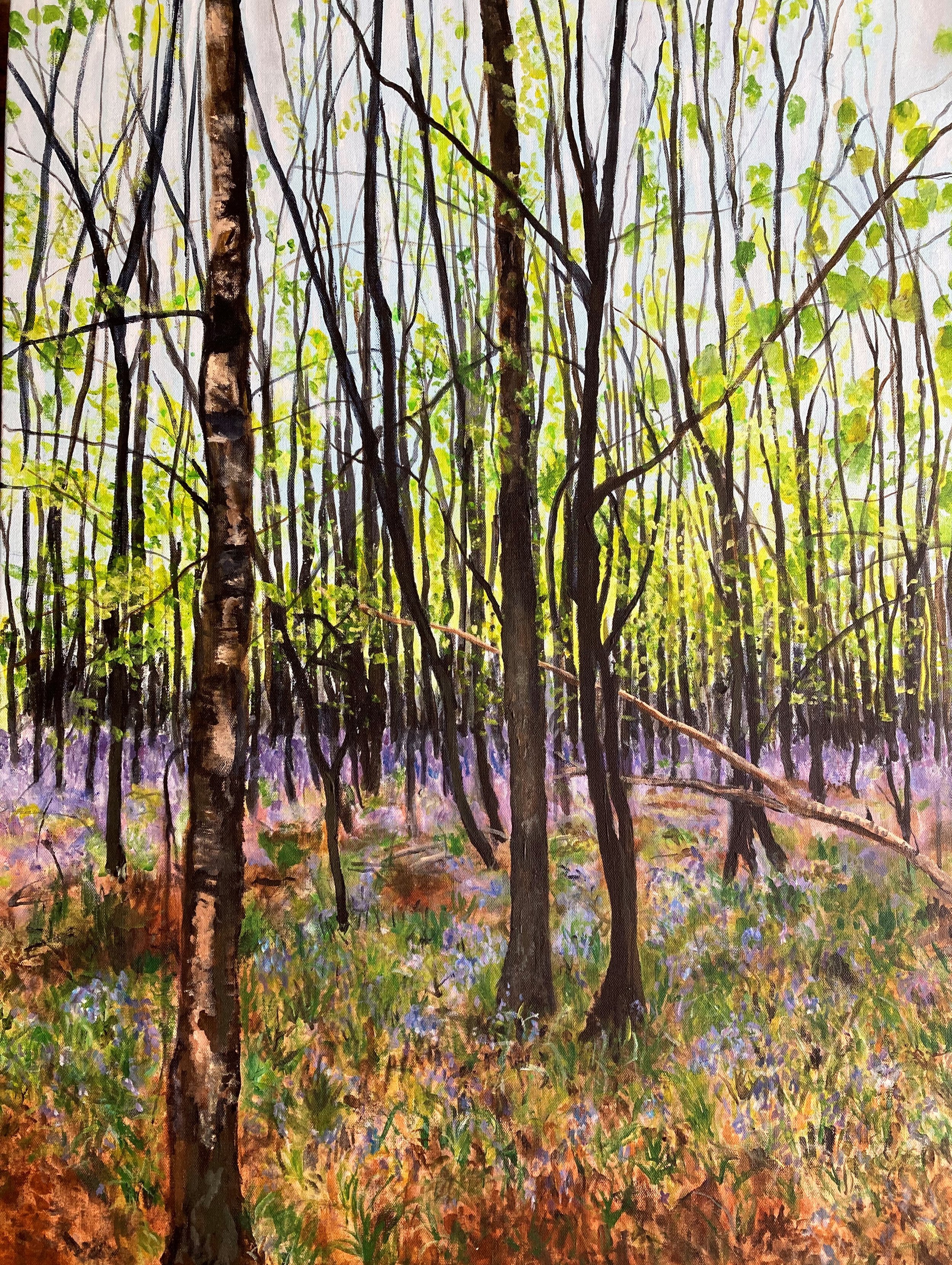 Bluebell Chorus (76x40 inches) Acrylic on Canvas SOLD