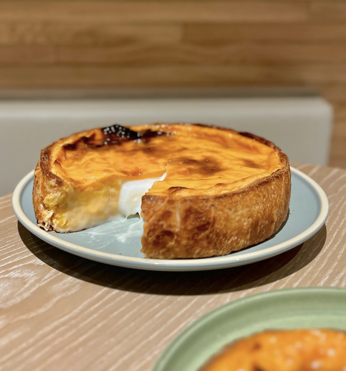 Dig into the vegan Supersized Egg Tart from MAYA Bakery