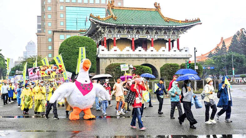 Vegan advocates march in Taipei vegan china