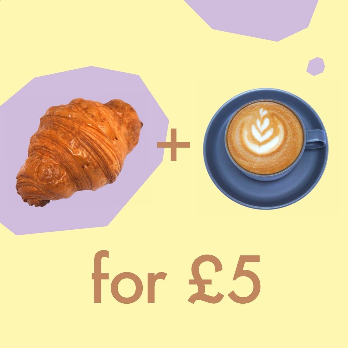 The perfect combo to cure any autumn blues 💙
ANY PASTRY AND A HOT DRINK* for a FIVER
Both in Camberwell and Marylebone. 
Available when you see the sign outside!

*hot drink may be replaced with any soft drink