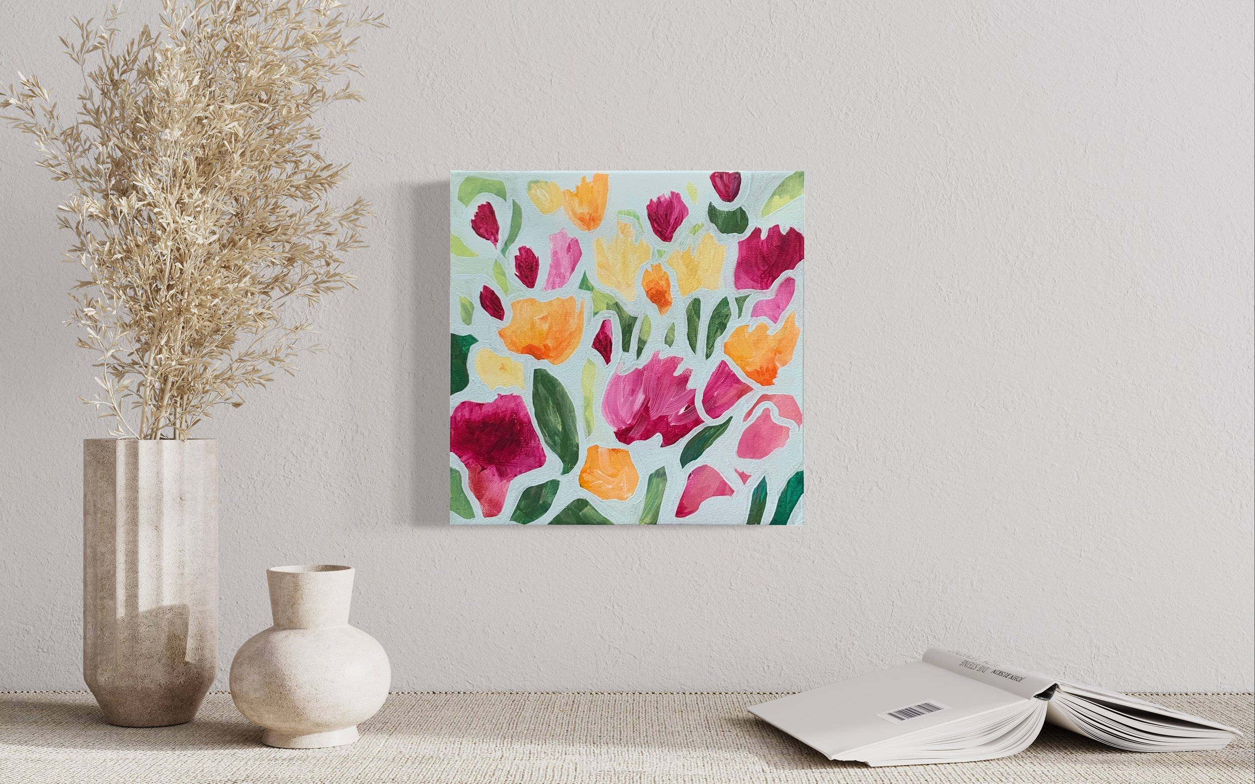 Abstract floral painting