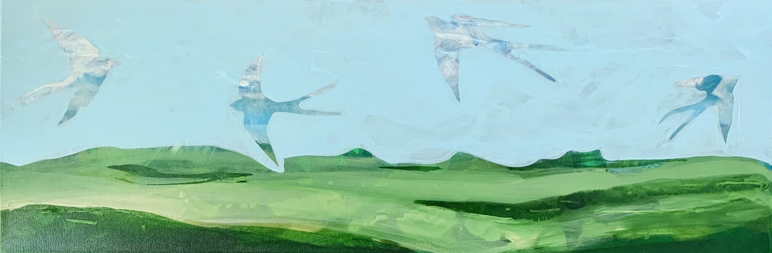 Abstract landscape painting