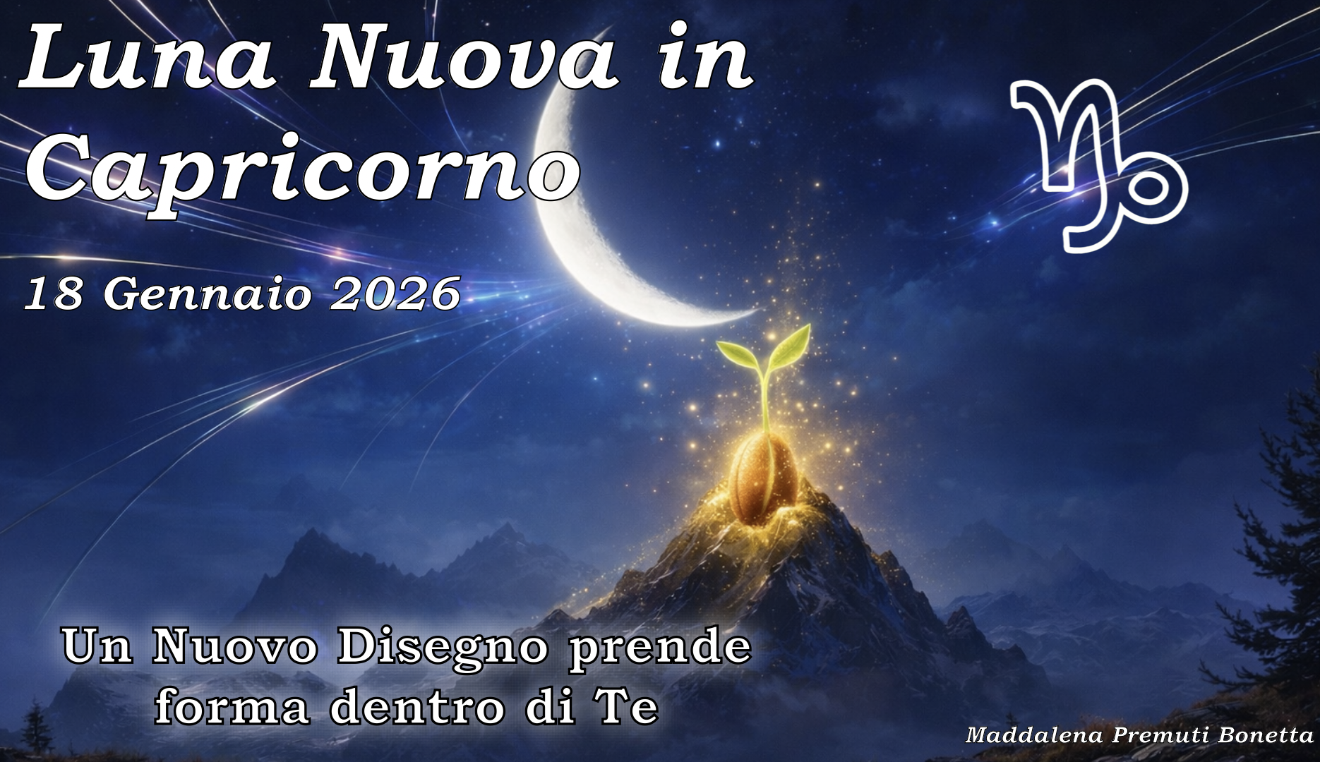 Luna Nuova in Capricorno - Un Nuovo Disegno prende Vita