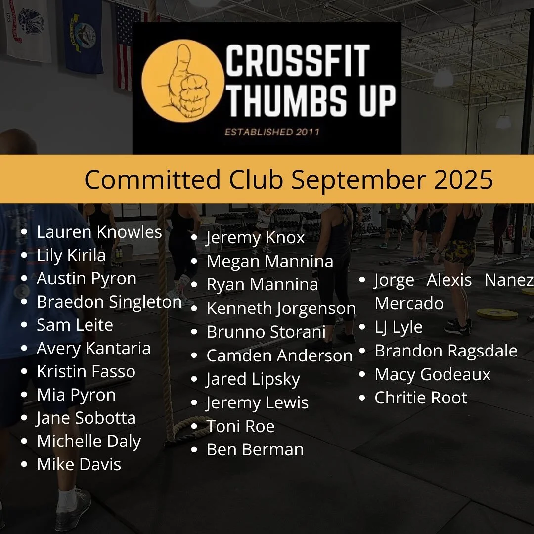 September was full of PRs, pumpkin spice, and plenty of commitment! 🎃
🍁 Congrats to our Committed Club members who showed up strong all month long
🎉 A big happy birthday to our October crew
👋 And a warm welcome to our new members joining the fami