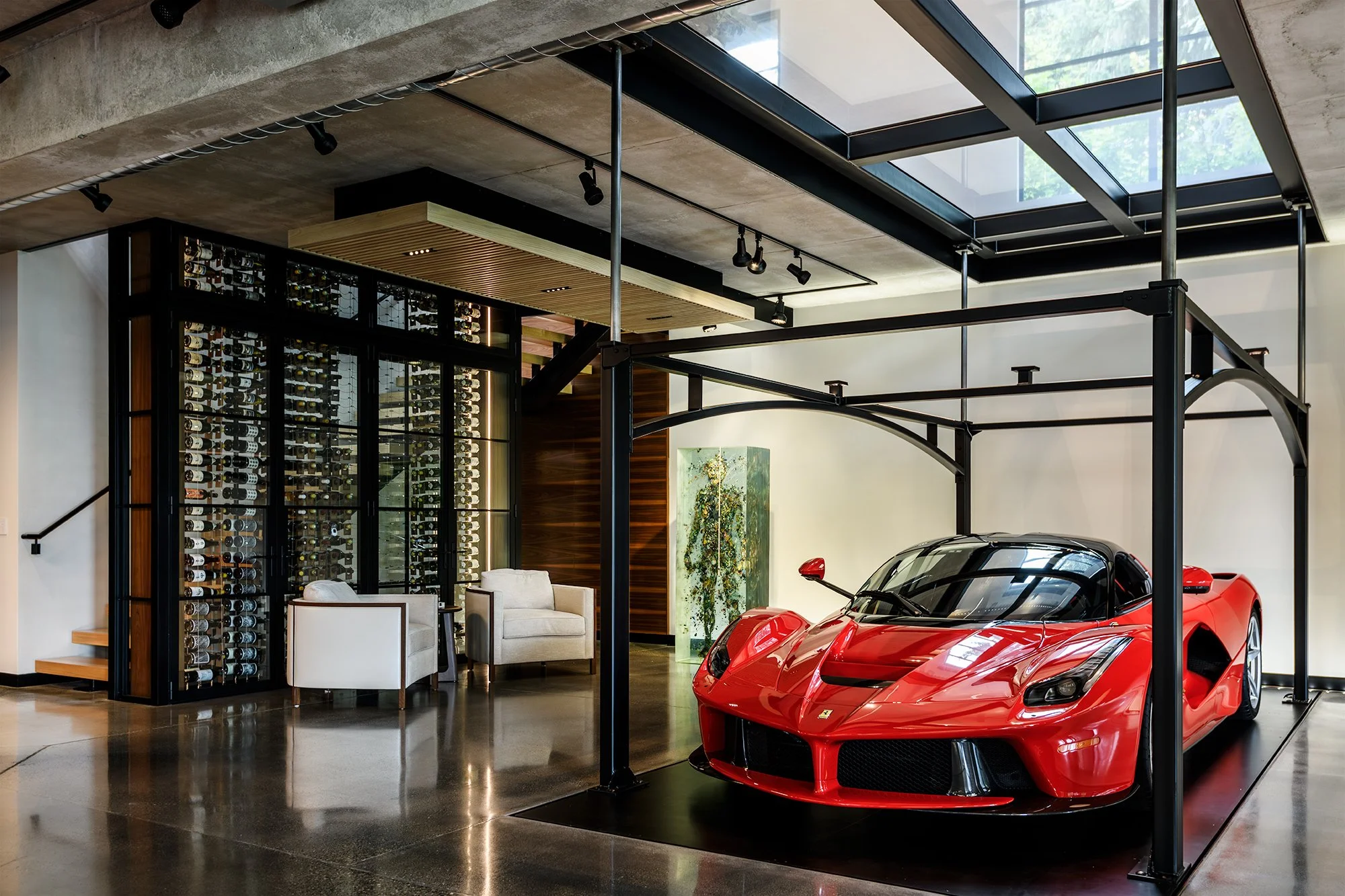 Patrick Byrne Architects, Garage Pavilion-custom residential-unique spaces-ferrari-custom wine enclosure-glass flooring-car lift-guitar display-29.jpg
