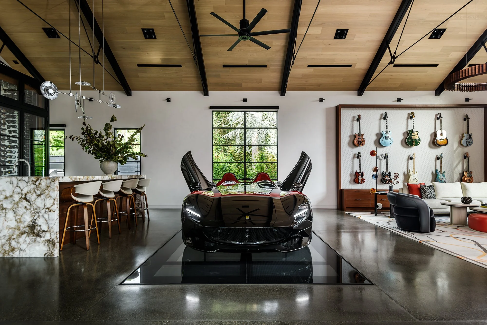 Patrick Byrne Architects, Garage Pavilion-custom residential-unique spaces-ferrari-custom wine enclosure-glass flooring-car lift-guitar display-33.jpg