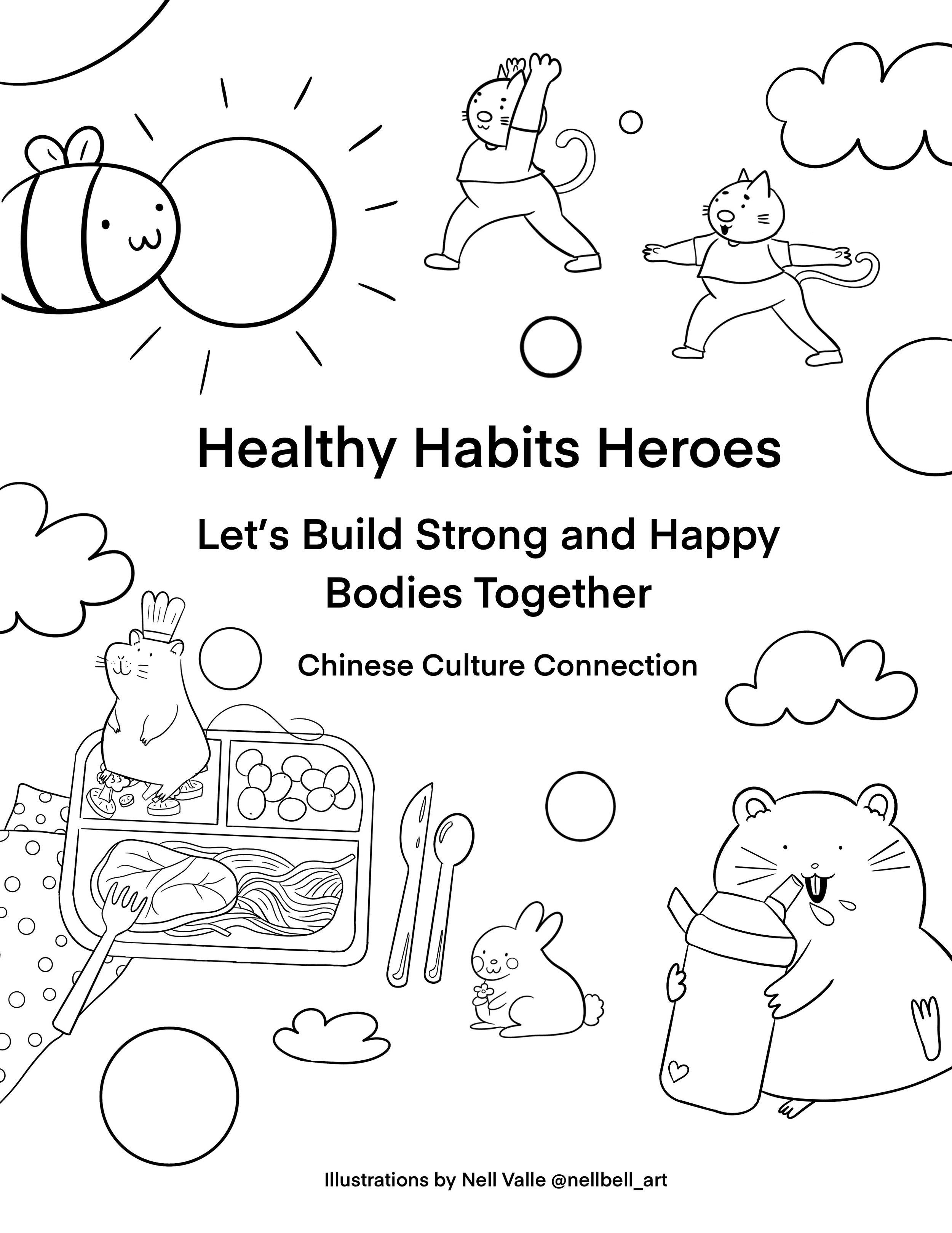 Lets Build Together - Coloring page