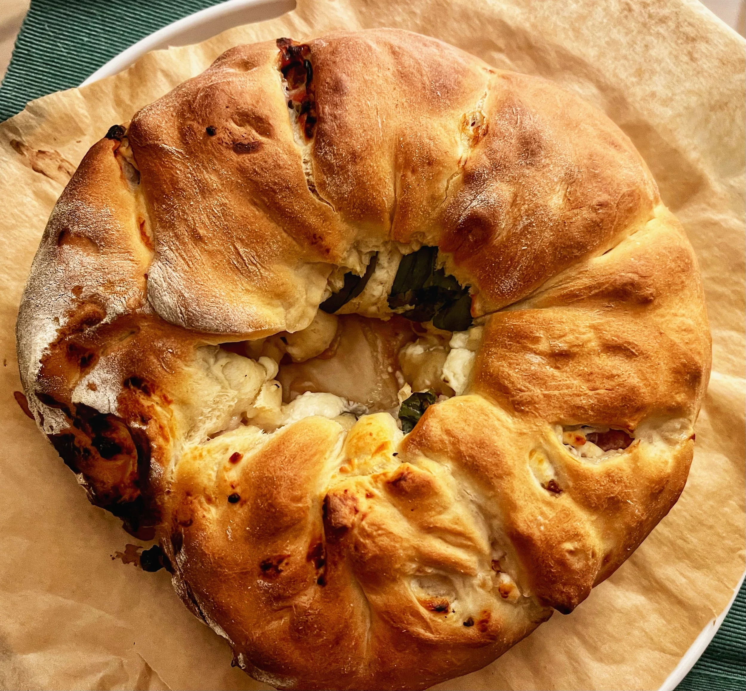 Ham And Feta Couronne