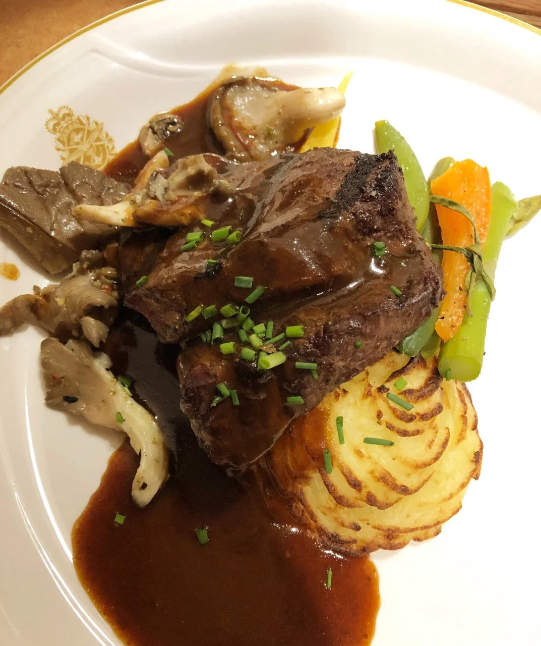 Roast Beef with Potato Roses