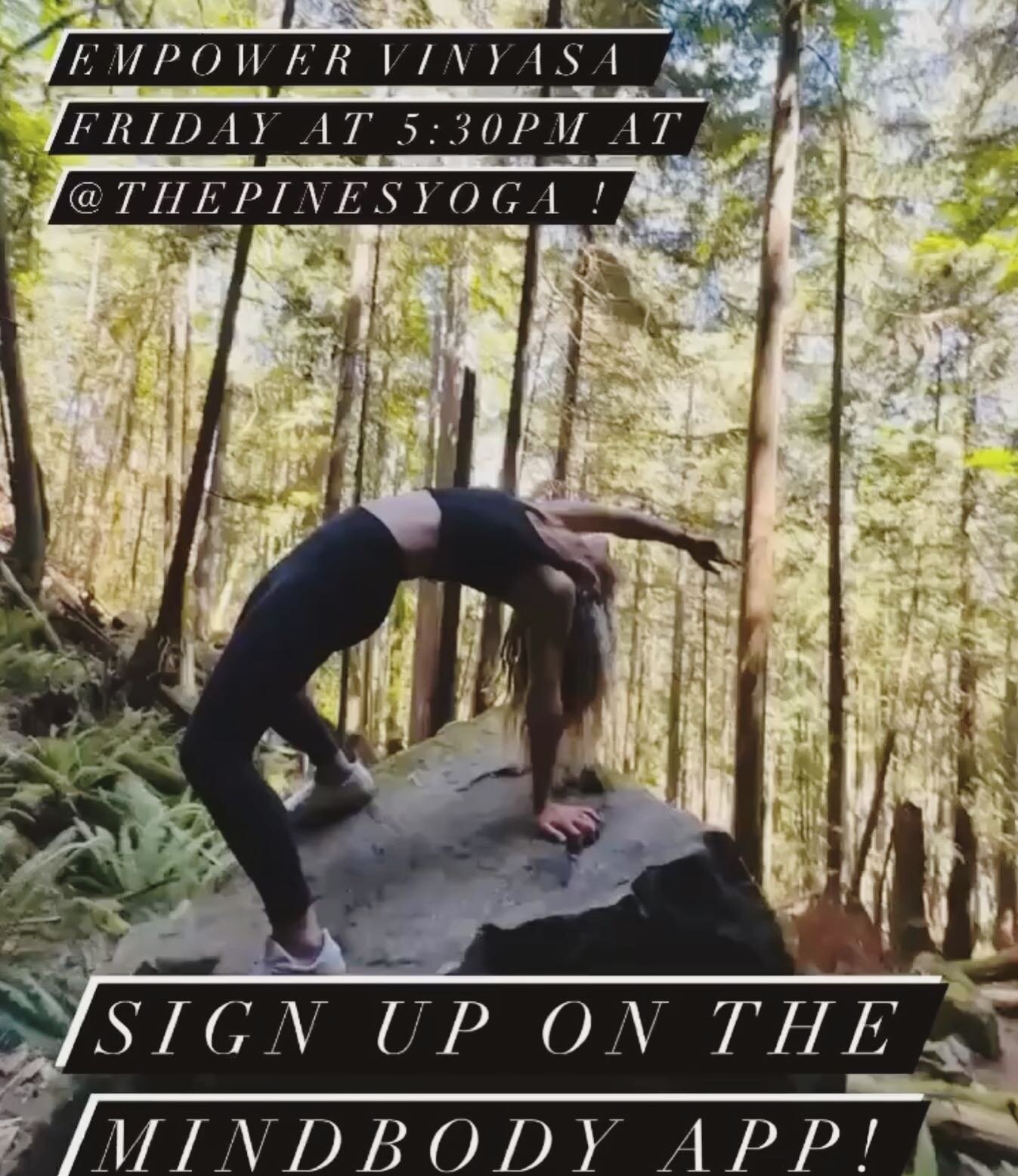 The amazing @amyraecreech is teaching every Friday with us! If you haven&rsquo;t tried her class yet - you must come! 

Friday at 5:30! Join us! 

Root. Rise. Revive. 

#thepinesyoga #comoxvalleyyoga