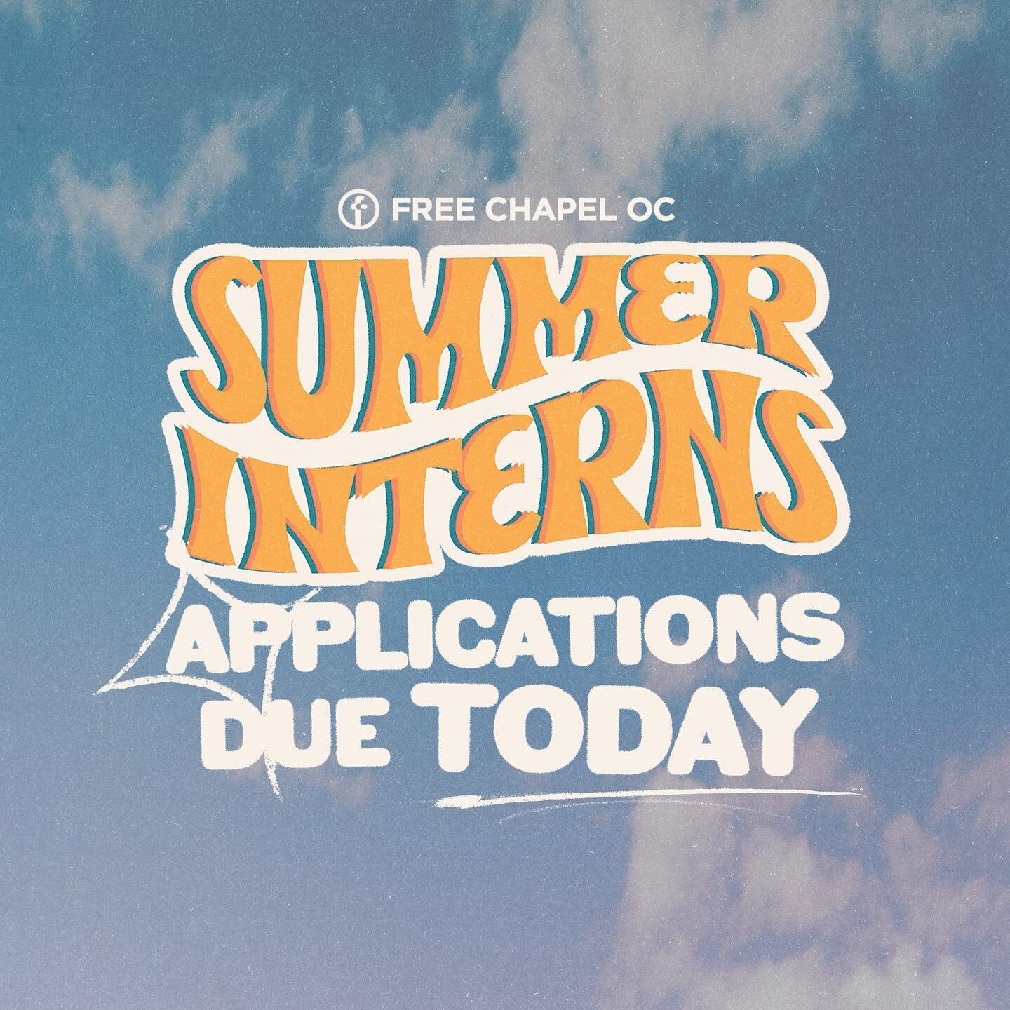 Summer Internship applications are DUE TODAY! 🥳 If you haven&rsquo;t signed up yet, this is your last chance! We want to have YOU here this summer! LINK IN BIO ☀️🌴