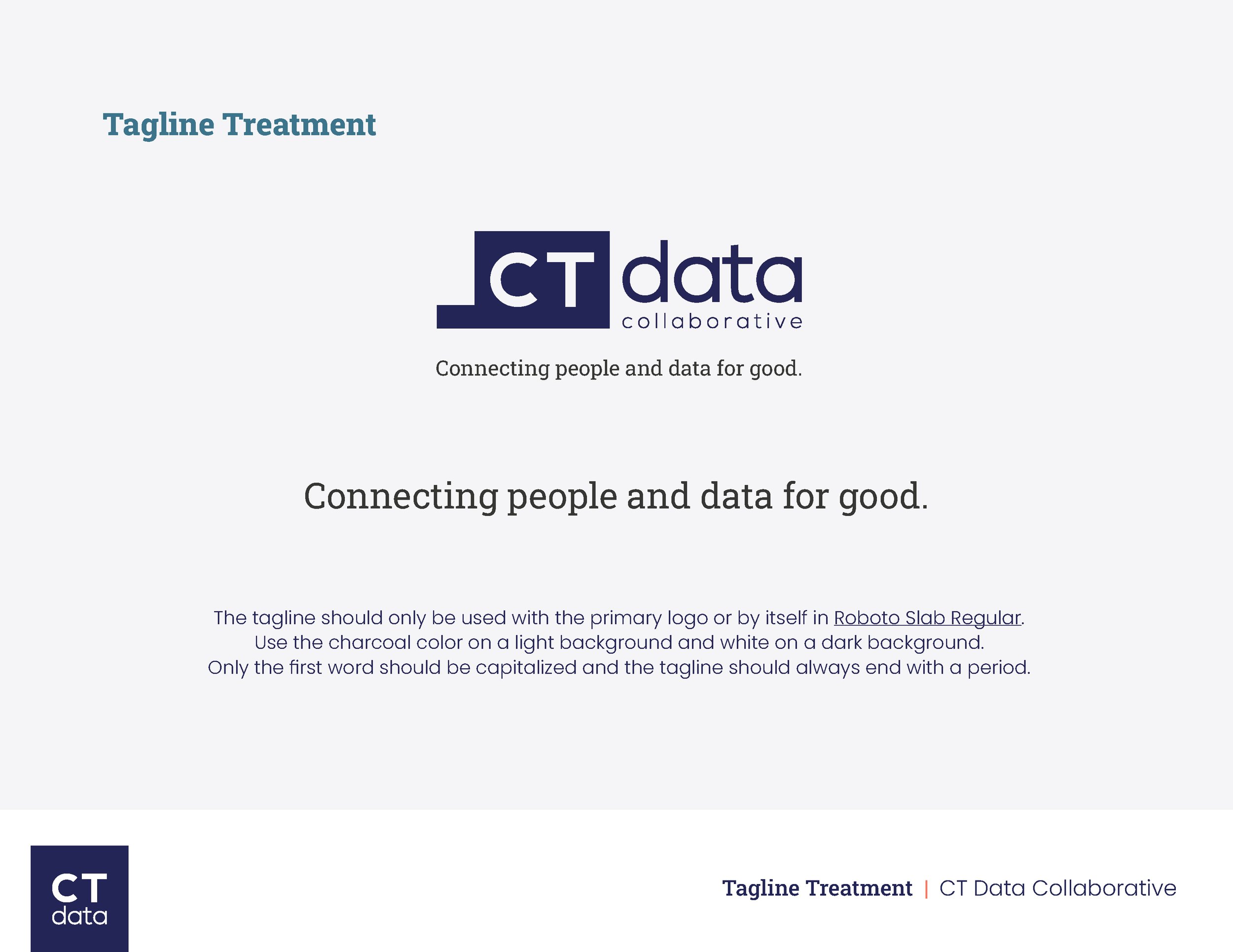 CT Data Collaborative Tagline Treatment by Hunter Design Studio