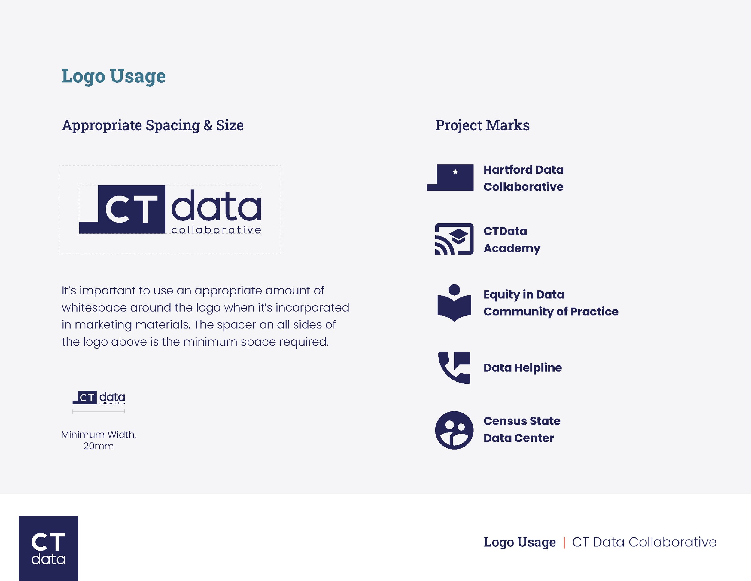 CT Data Collaborative Logo Usage by Hunter Design Studio