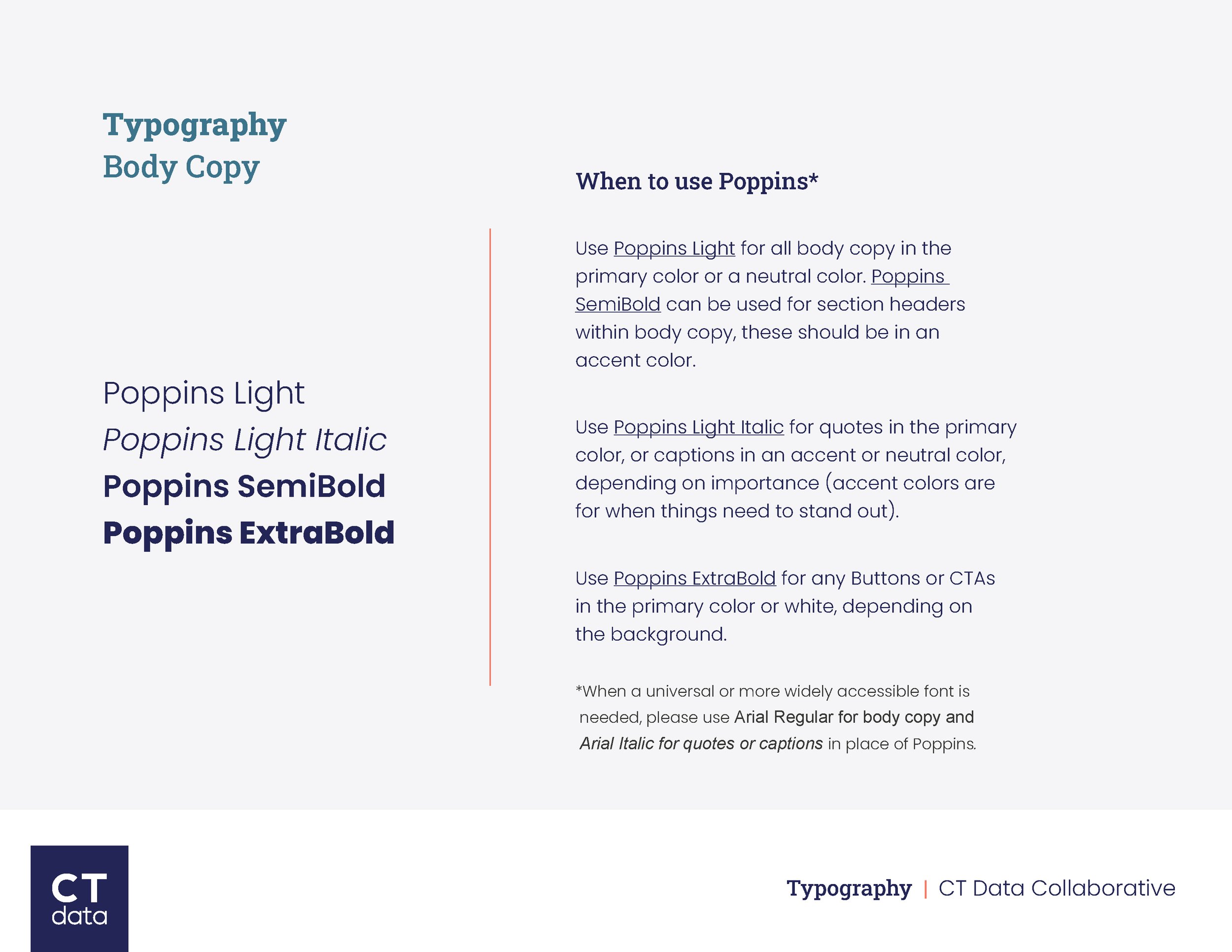 CT Data Collaborative Brand Font by Hunter Design Studio