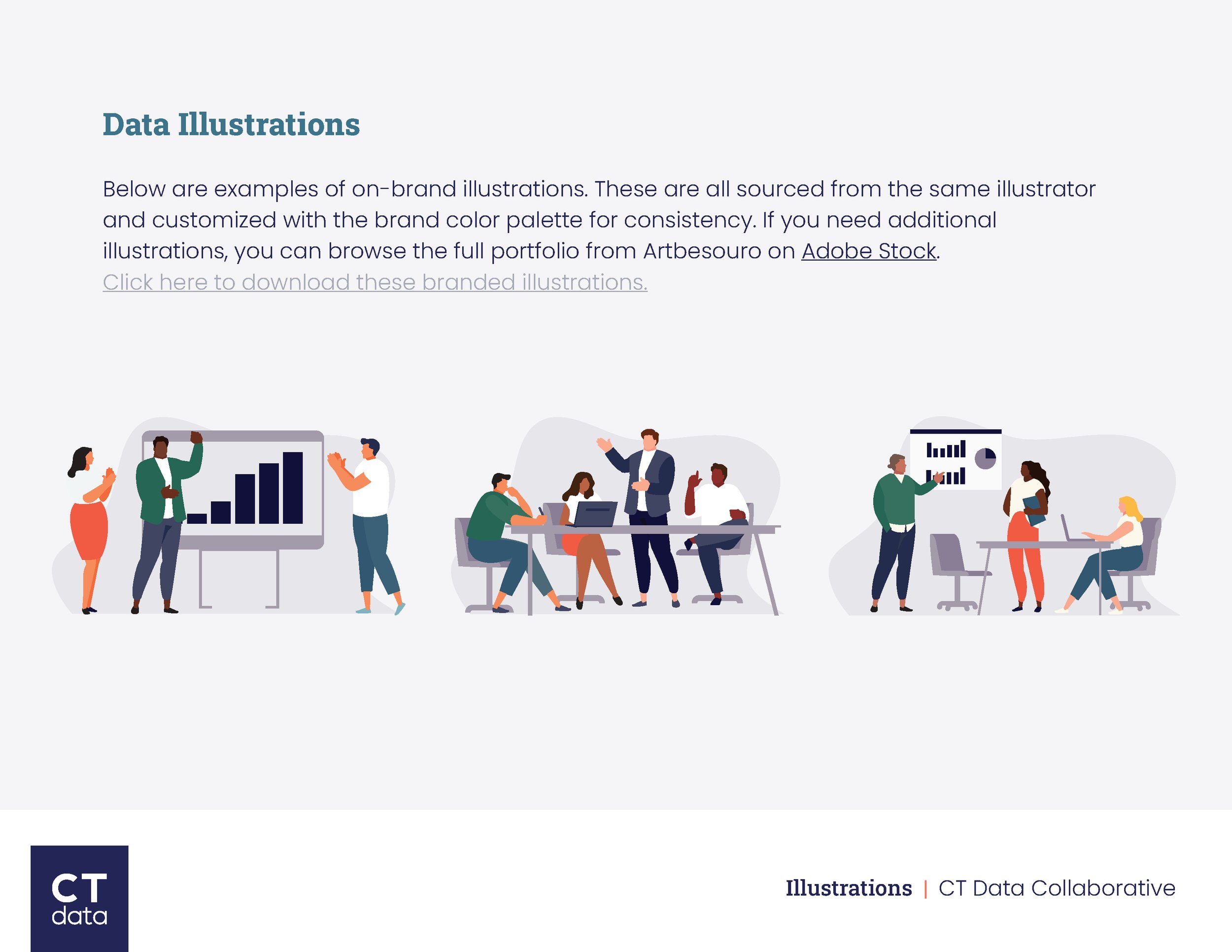 CT Data Collaborative Brand Guidelines Data Illustrations by Hunter Design Studio