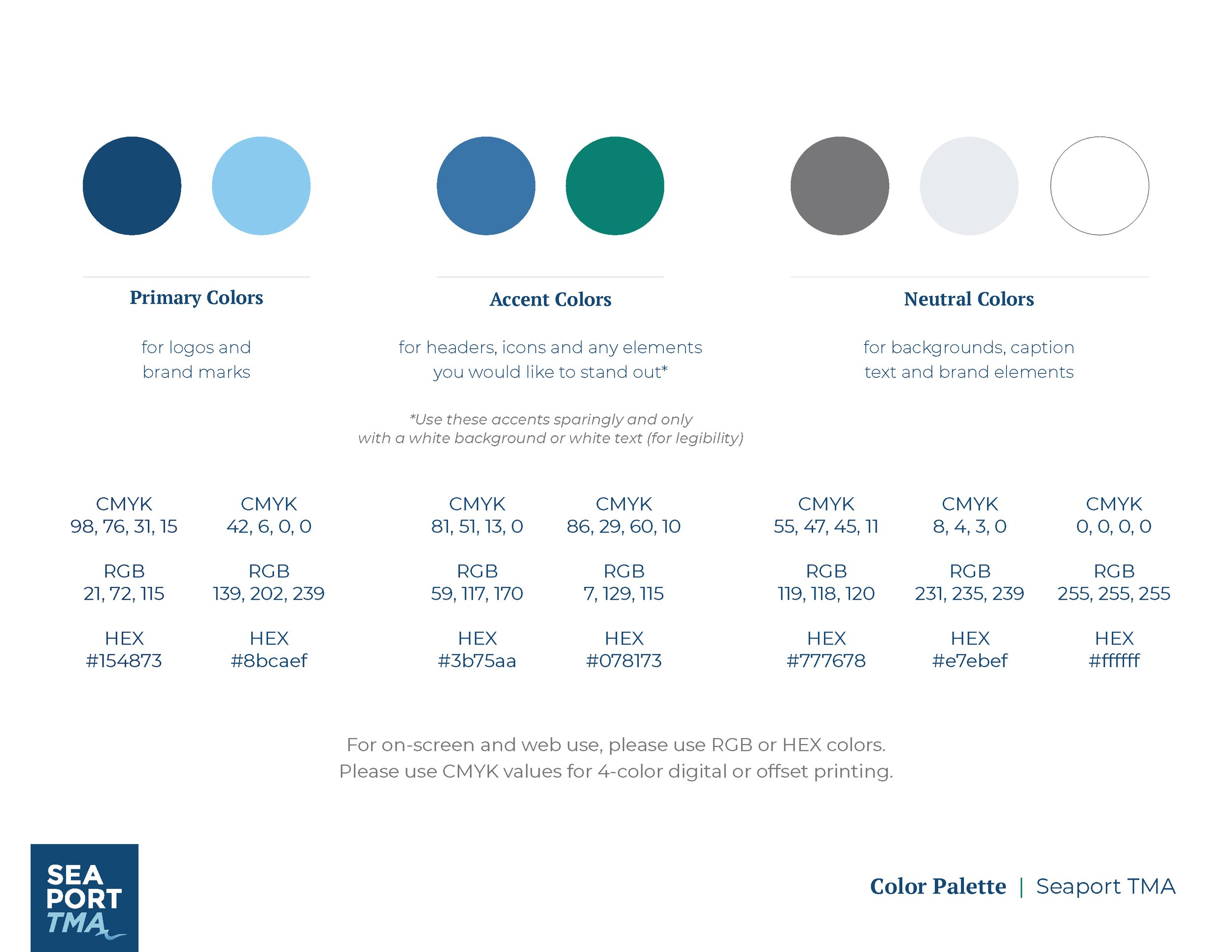 Seaport Transportation Management Color Palette