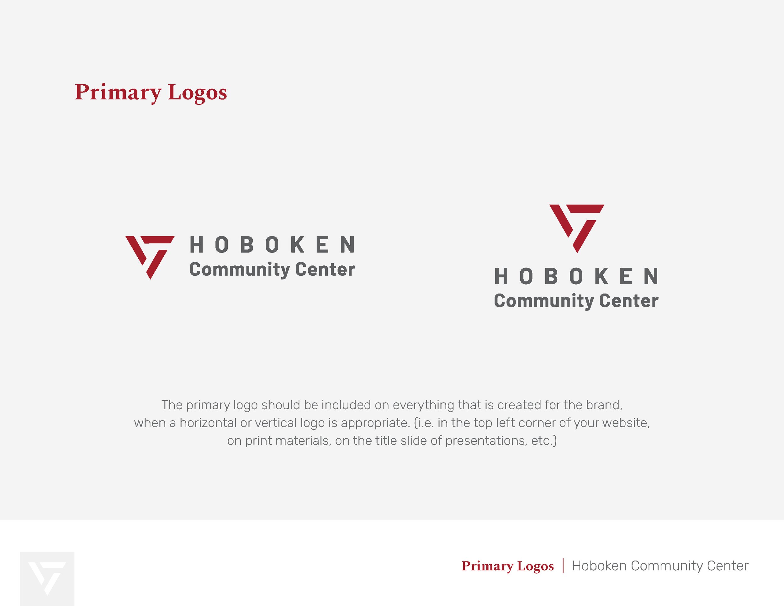 Hoboken Community Center Primary Logo Design