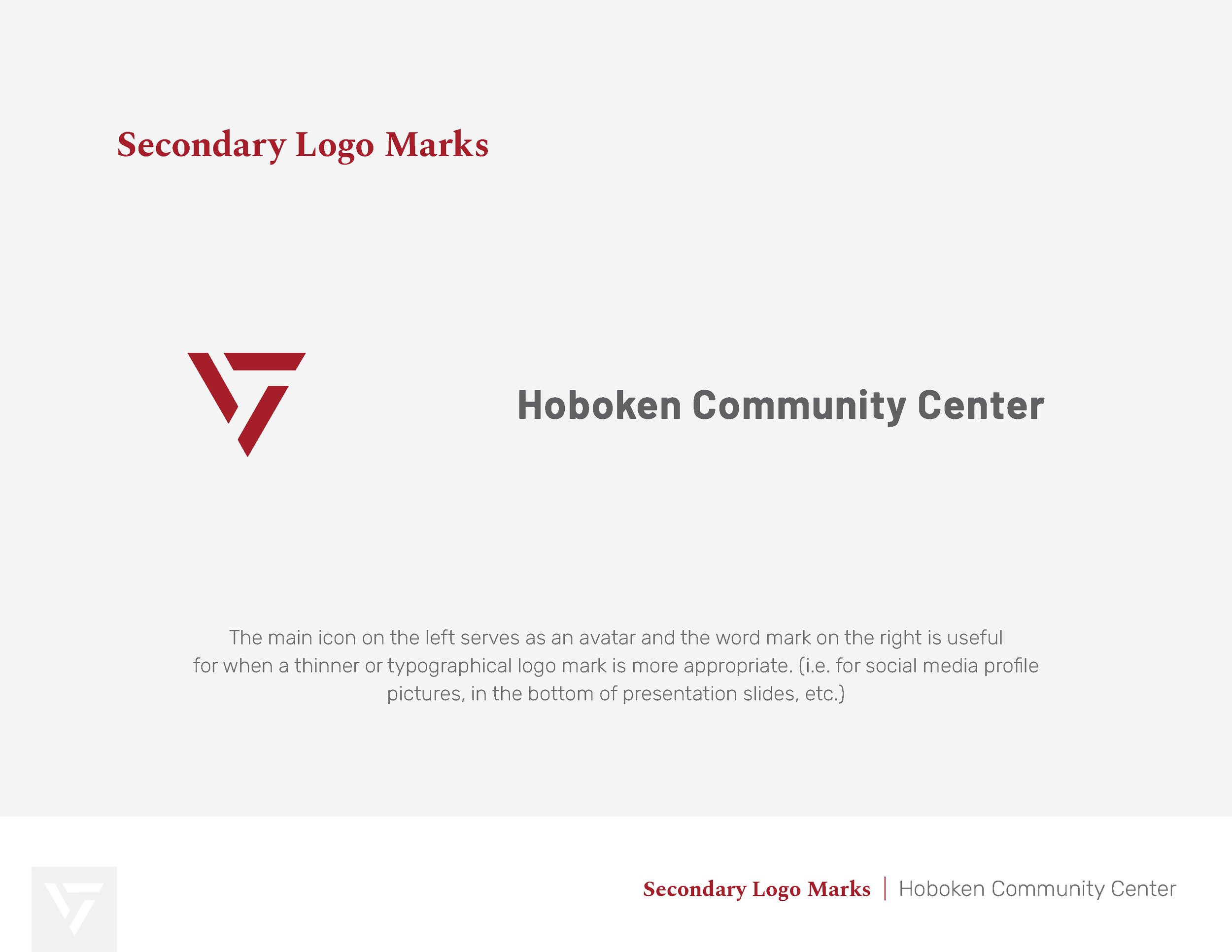 Hoboken Community Center Secondary Logo Design