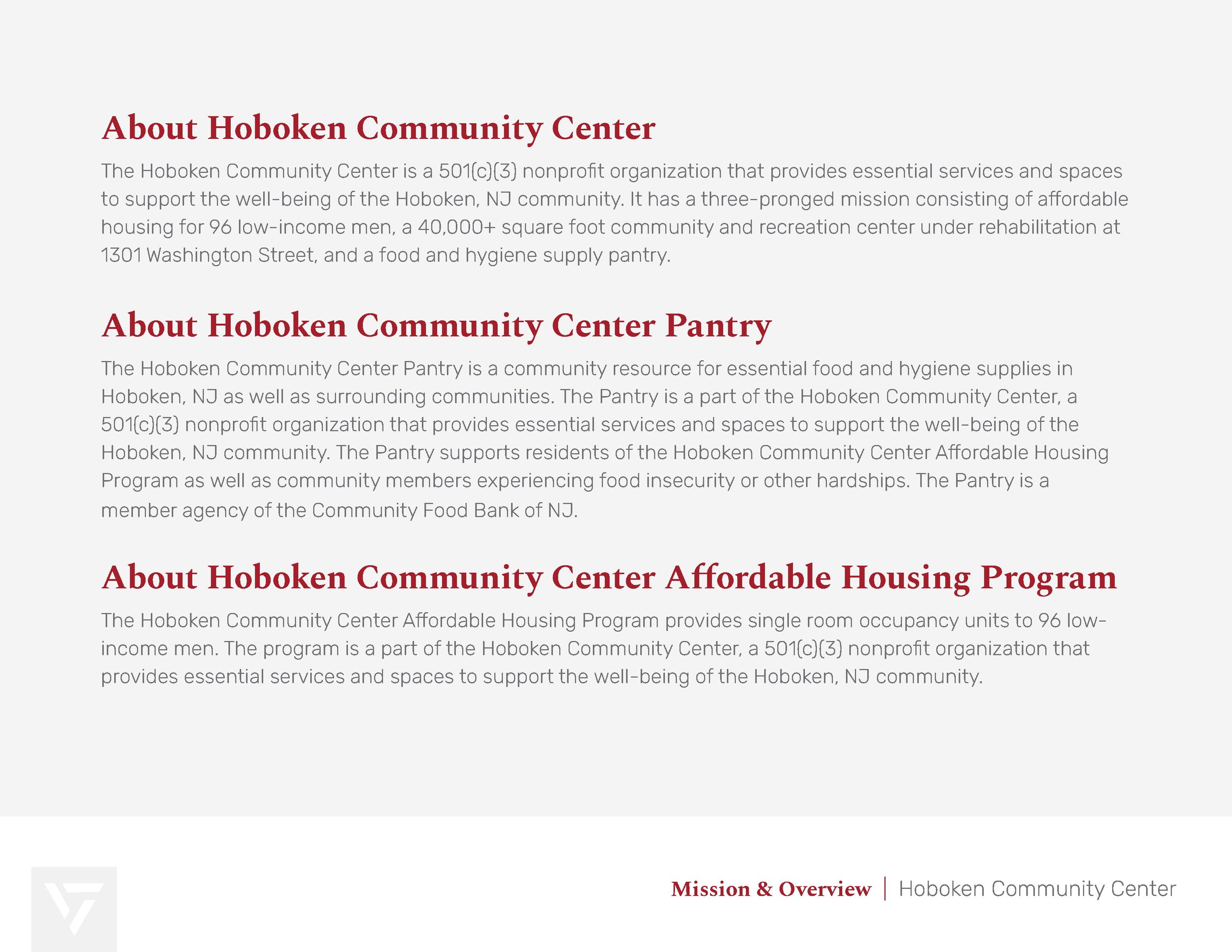 About Hoboken Community Center