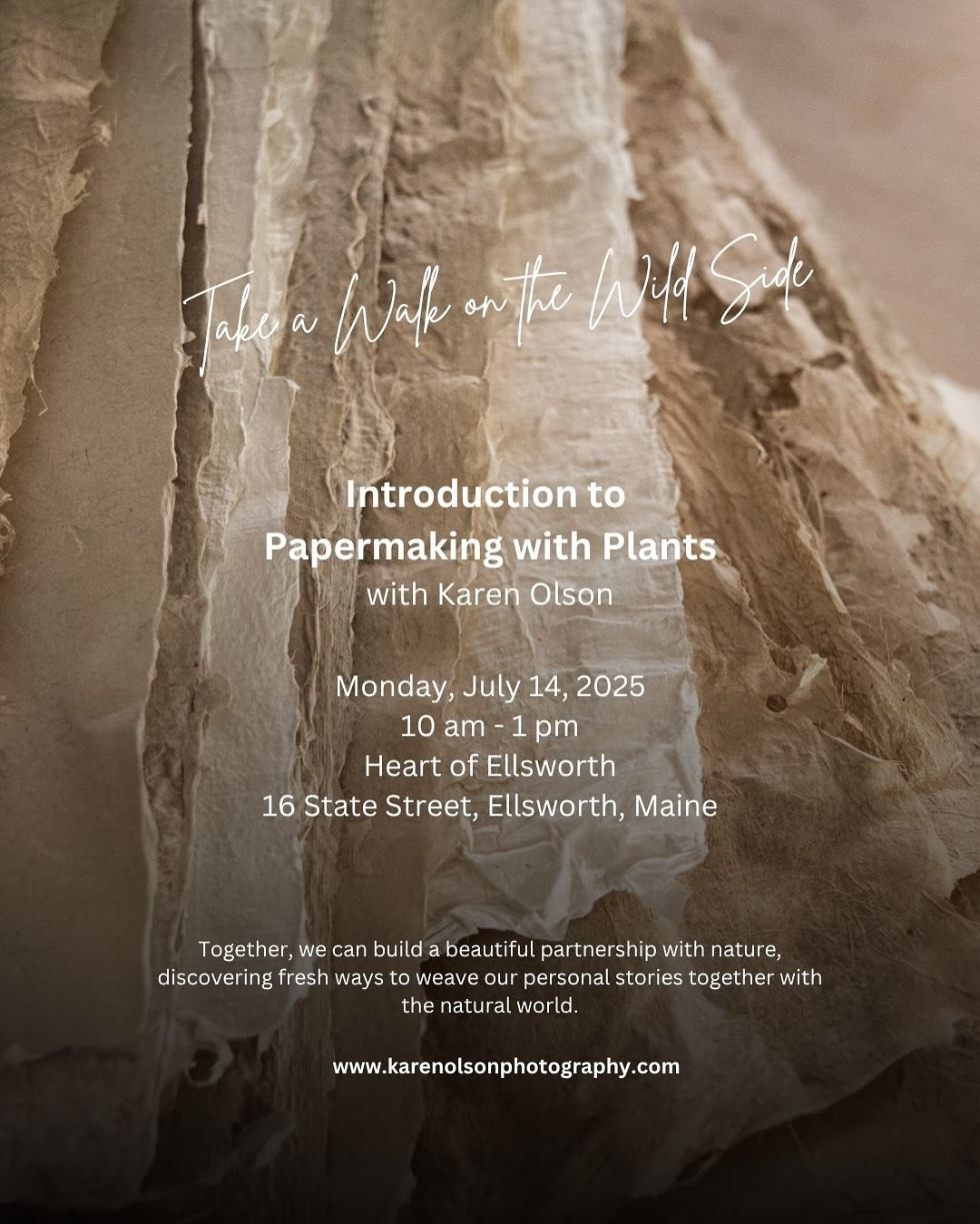 Two back to back to back mini classes coming up in Maine. 

Introduction to Papermaking with Plants and Dyed and Stab Bound Journals

In the papermaking class, participants will learn how to use plants from the landscape to make paper.  You will ha