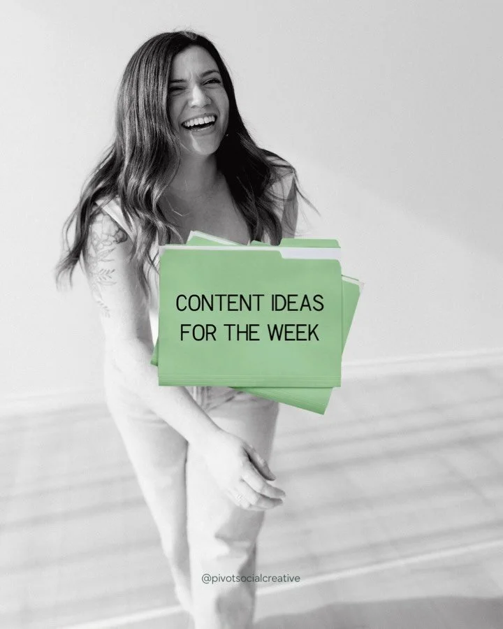 Making your life a heck of a lot easier with 5 fresh content ideas for the week! β¨π«ΆπΌ
SAVE for later π and come back next week for more reel hooks and ideas for what to post! 
And as a little bonus ππΌ if you’re stuck on how to apply these