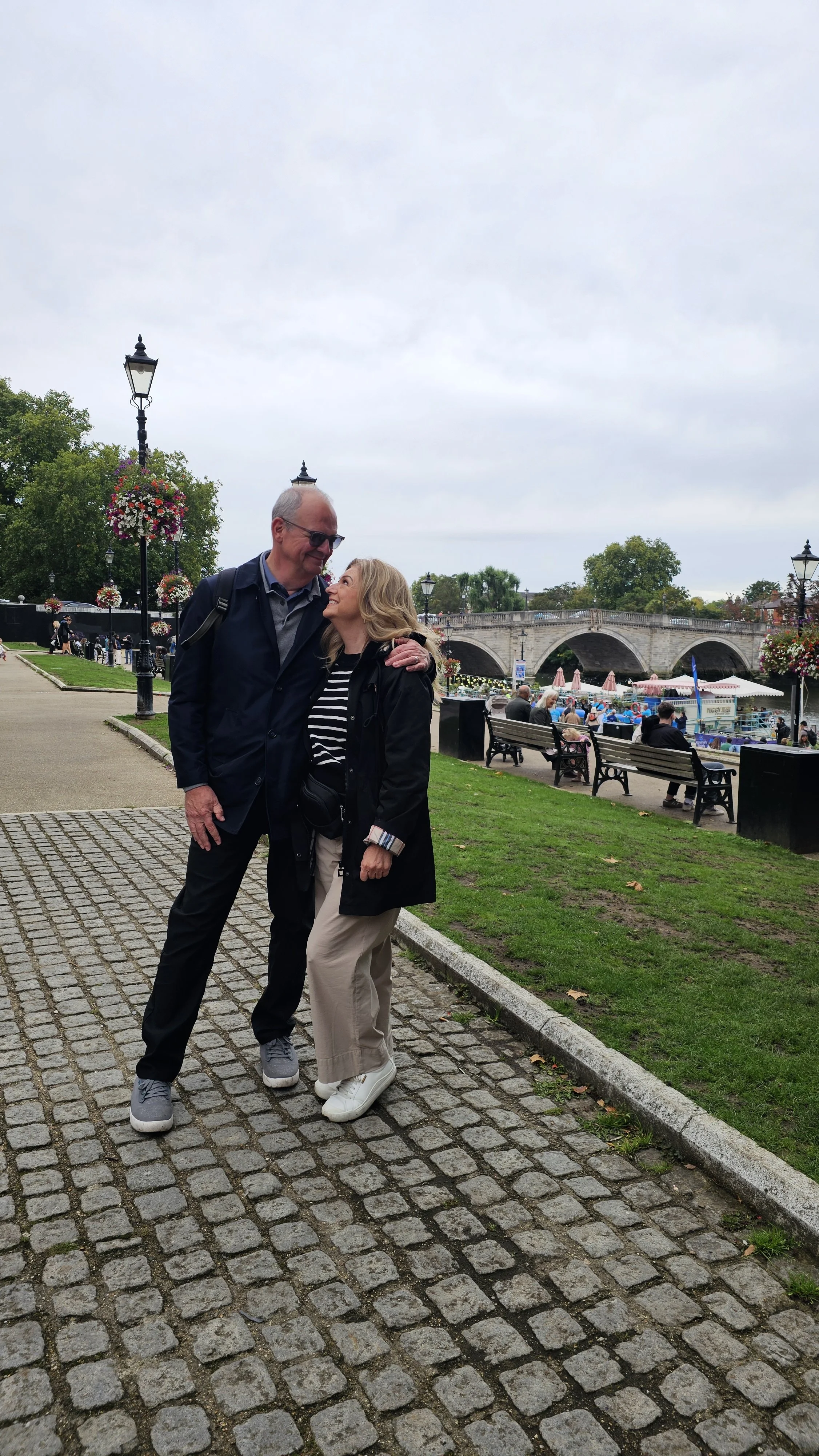 empty nest couple in the UK smiling