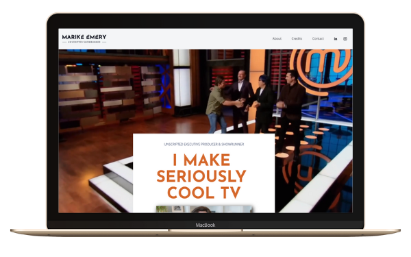 Website landing page of executive producer Marike Emery.png